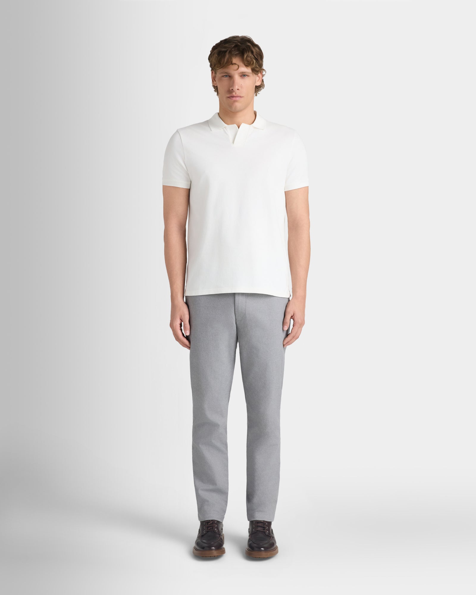 Men's White Johnny Collar Polo | Club Monaco US Men's White Johnny Collar Polo | Club Monaco US