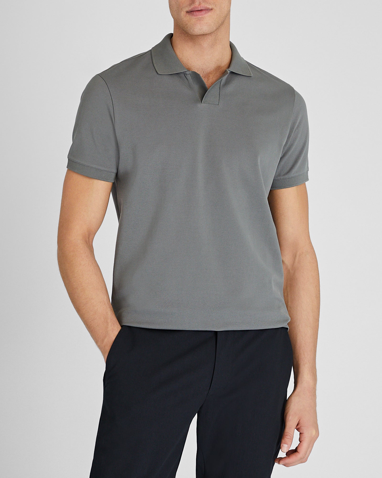 club monaco johnny collar dress Club Monaco Short Sleeve Tech Johnny Collar Polo