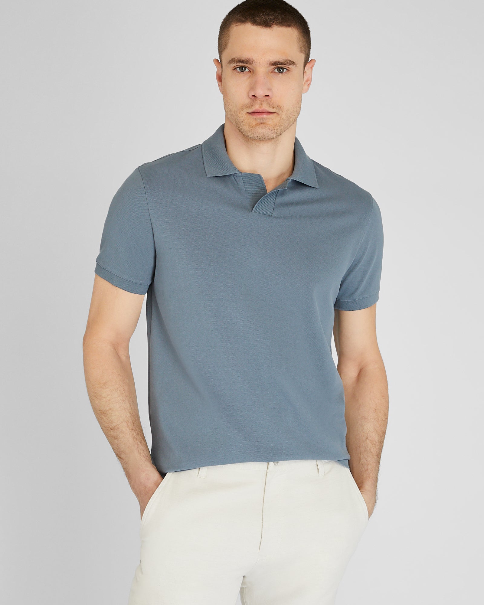 Men's Sea Glass Johnny Collar Polo Shirt