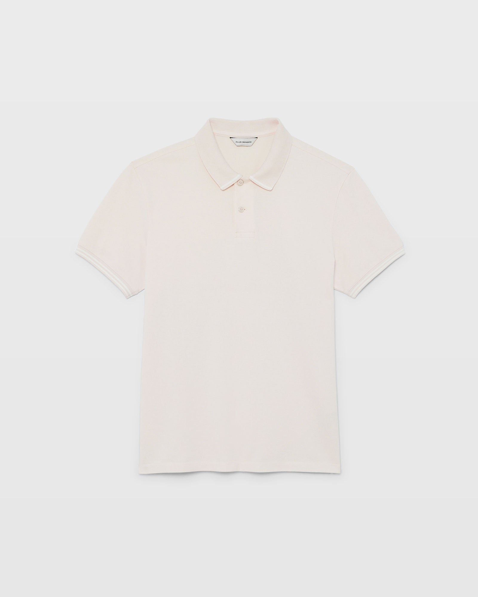 CLUB MONACO - Tipped Collar Polo - Light Pink