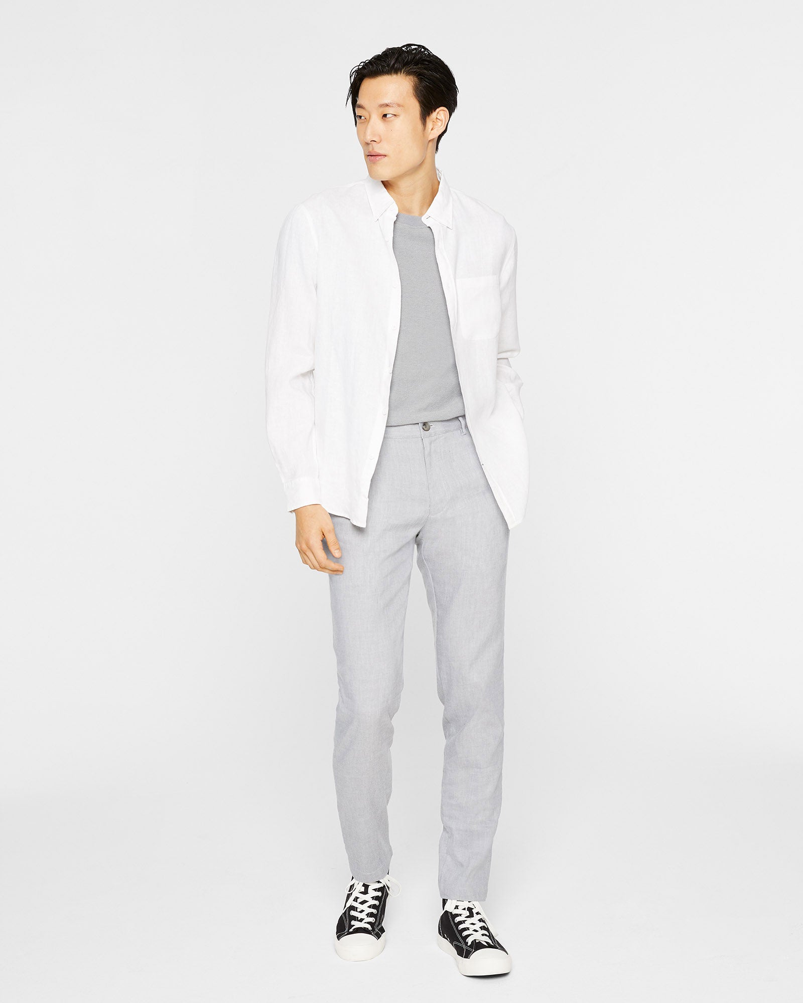 CLUB MONACO - Connor Linen Pant - Grey