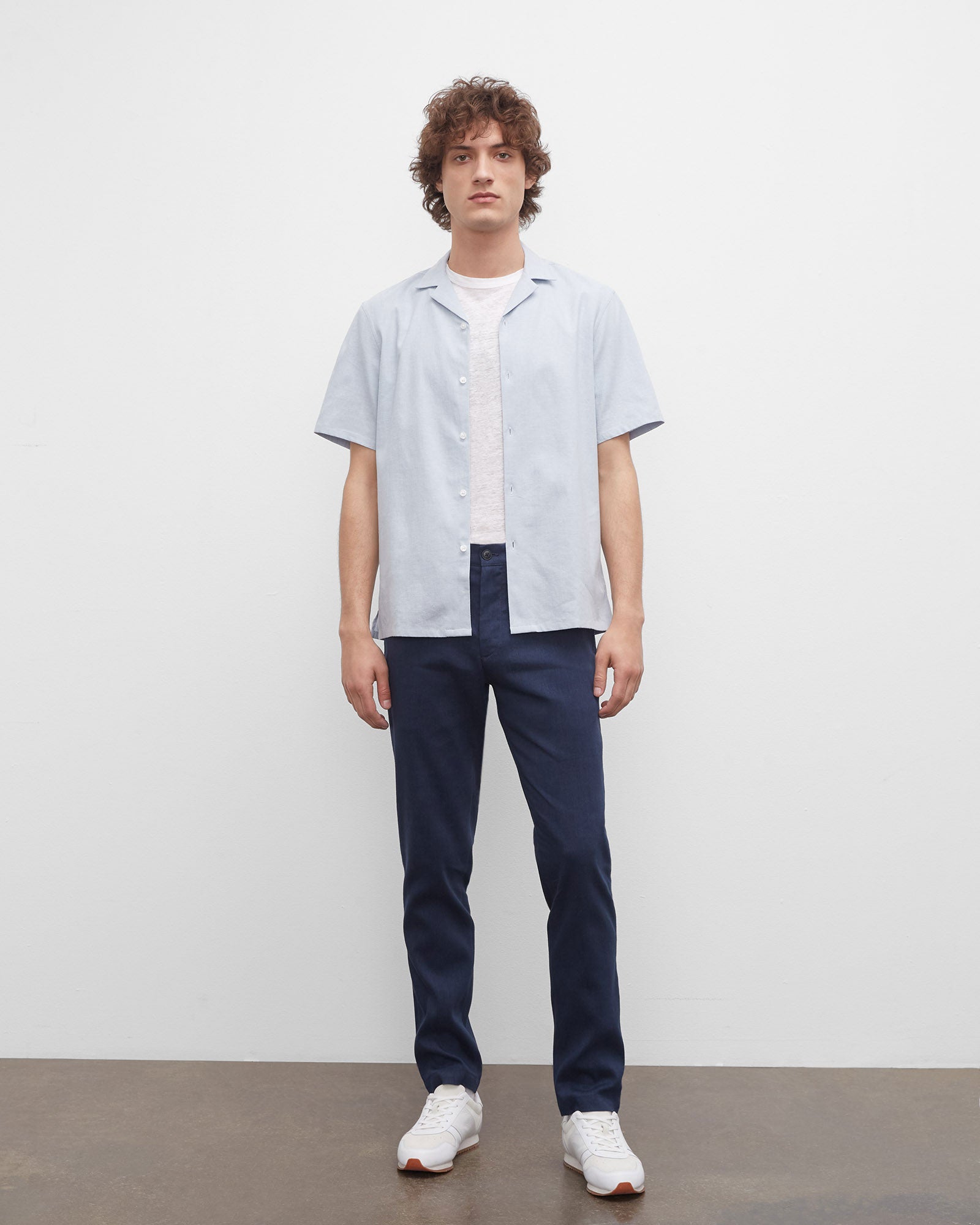 CLUB MONACO - Connor Linen Pant - Navy