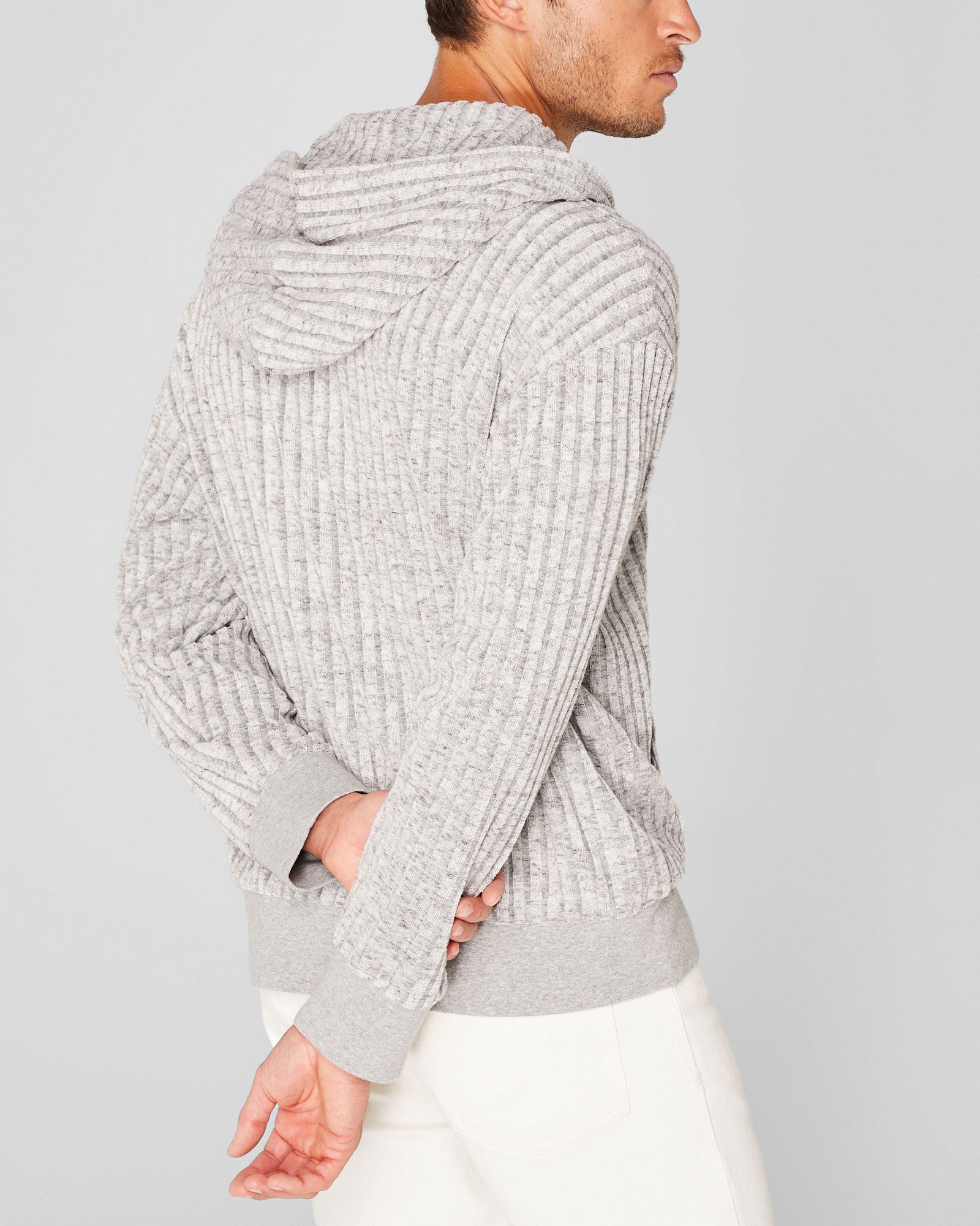 CLUB MONACO - Texture Terry Hoodie - Fuschia