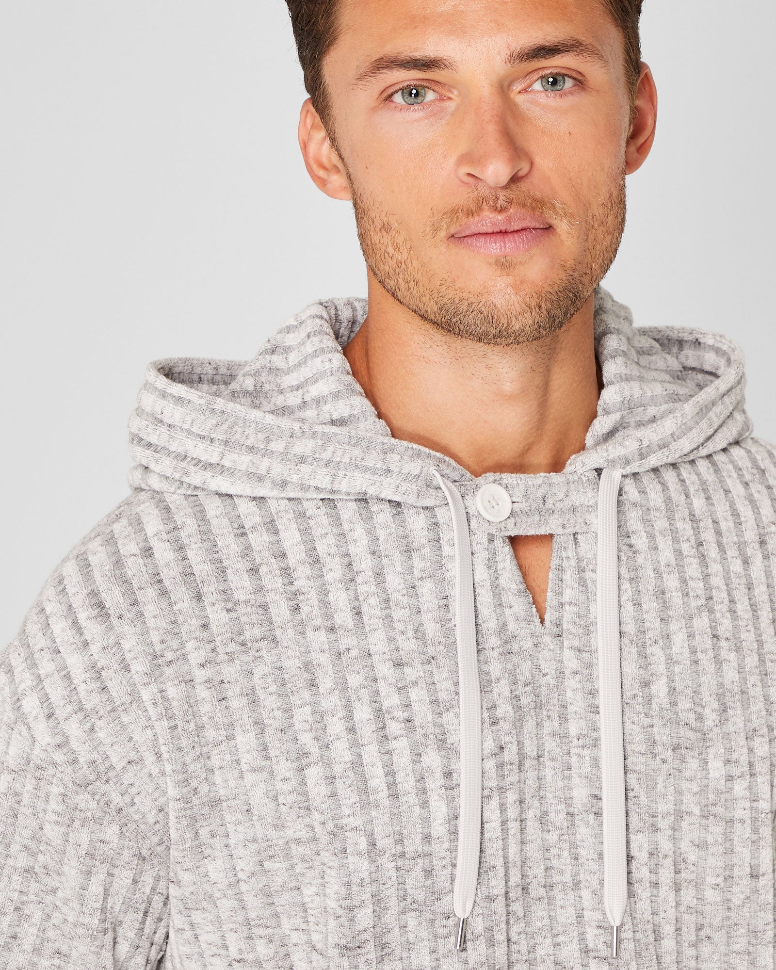CLUB MONACO - Texture Terry Hoodie - Fuschia