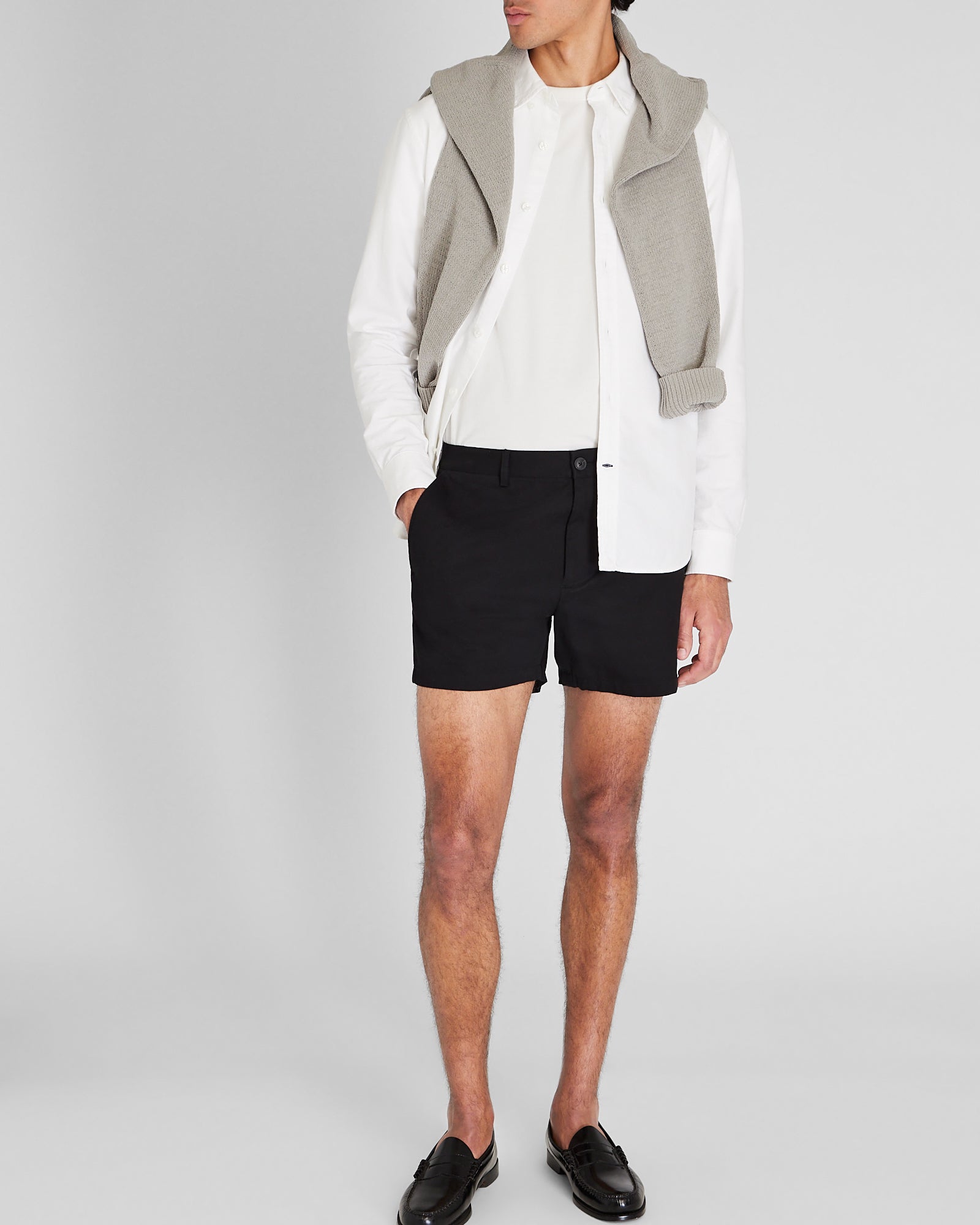 CLUB MONACO - Jax Texture 5" Short - White