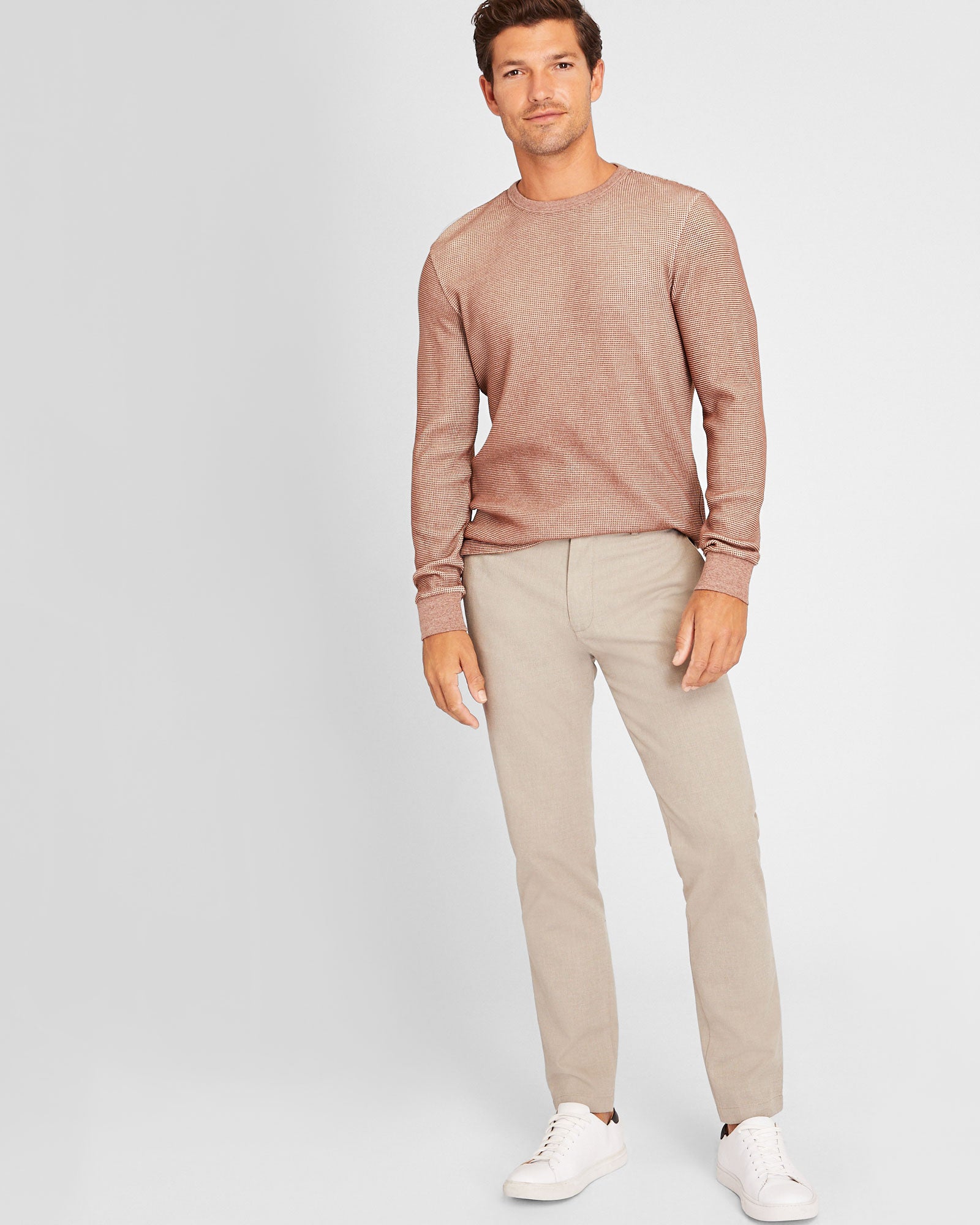 CLUB MONACO - Chandail thermique à manche longue - Brun