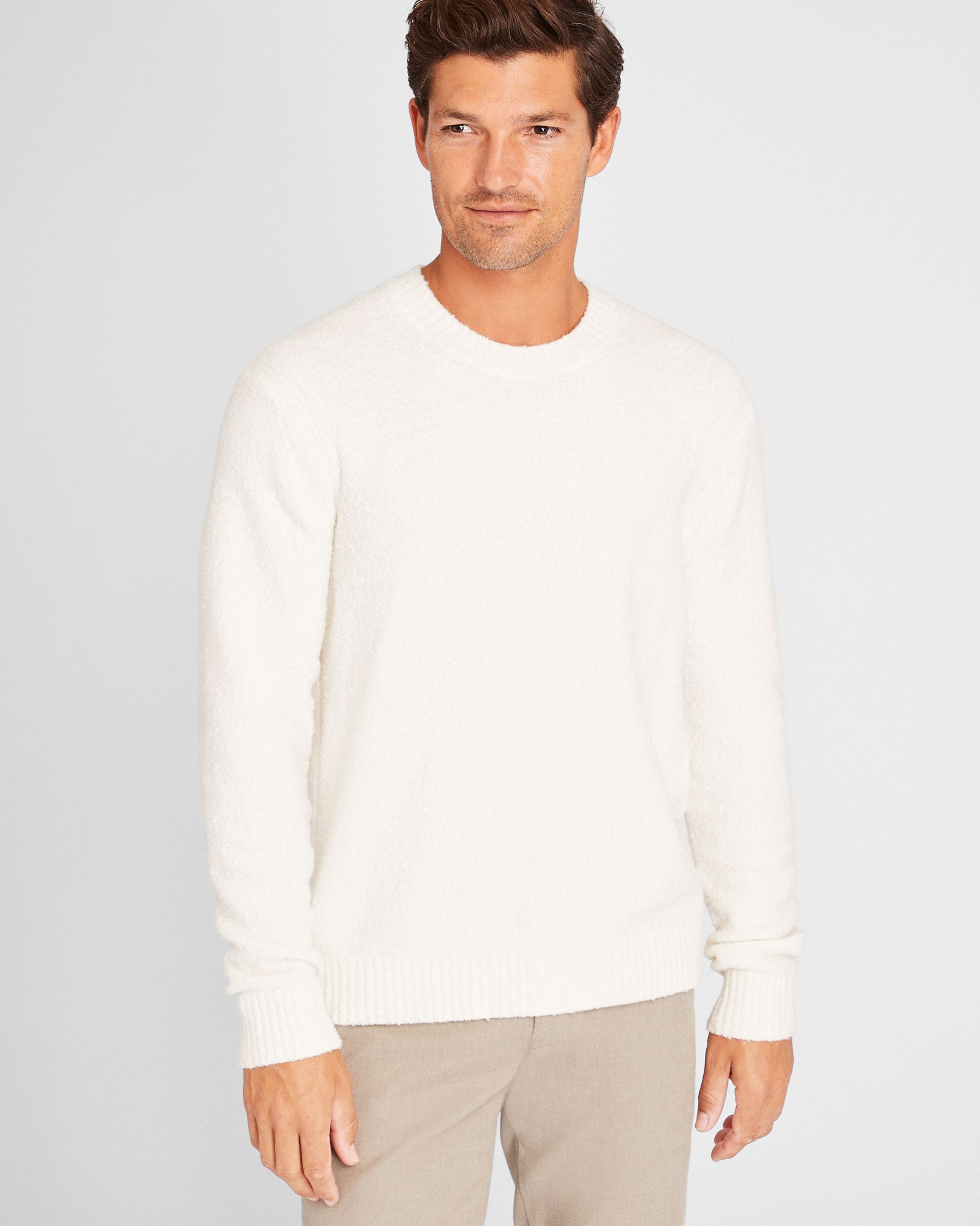 CLUB MONACO - Bouclé Crewneck - White