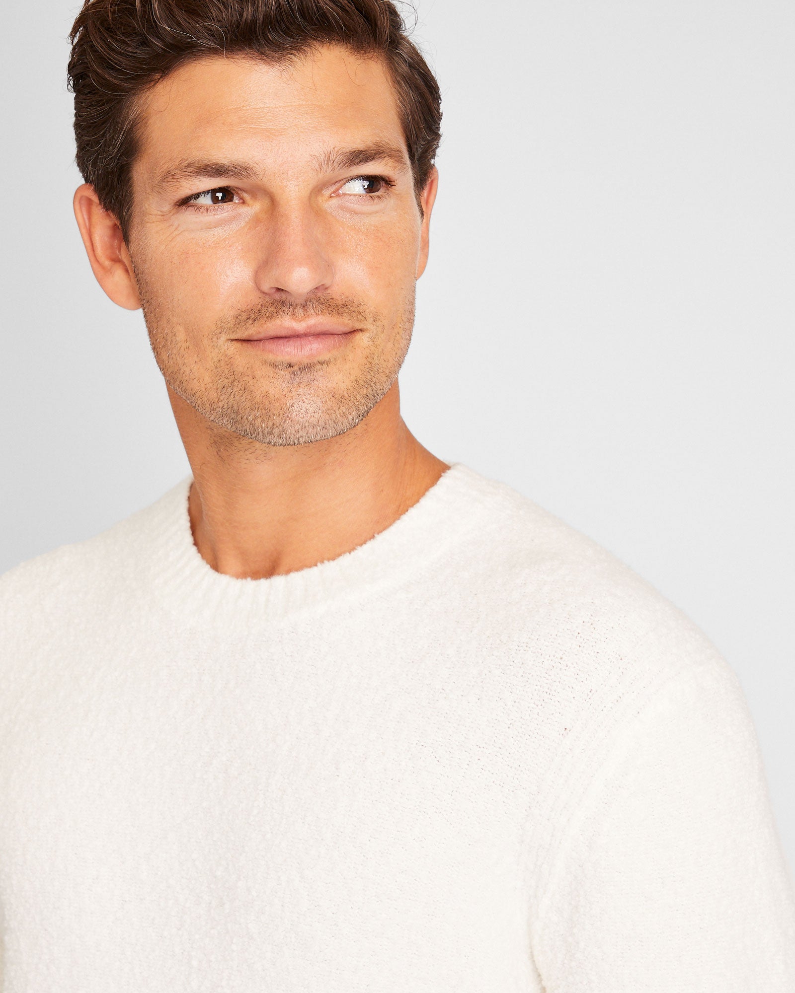 CLUB MONACO - Bouclé Crewneck - White