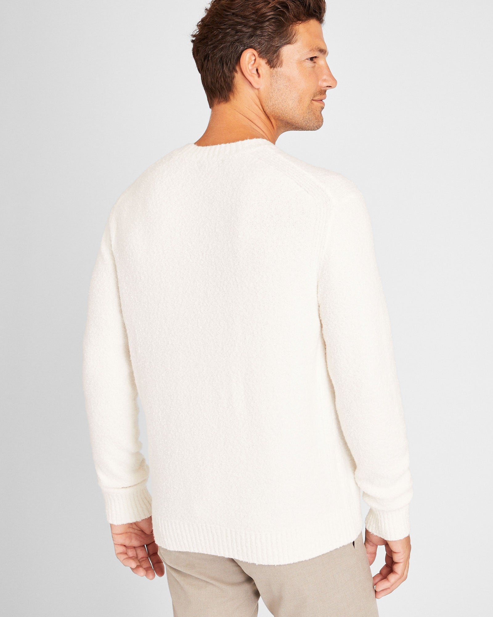 CLUB MONACO - Bouclé Crewneck - White