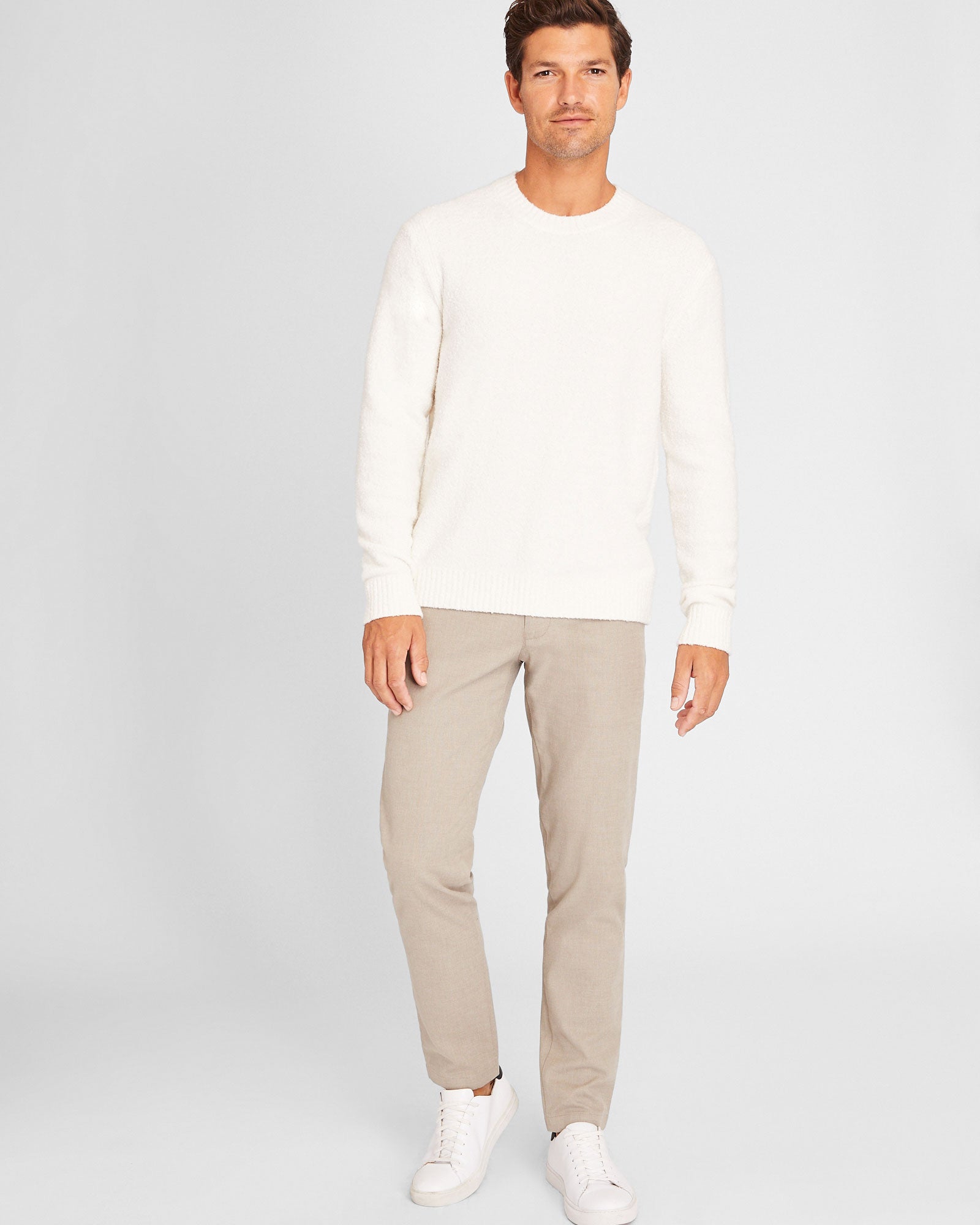 CLUB MONACO - Bouclé Crewneck - White
