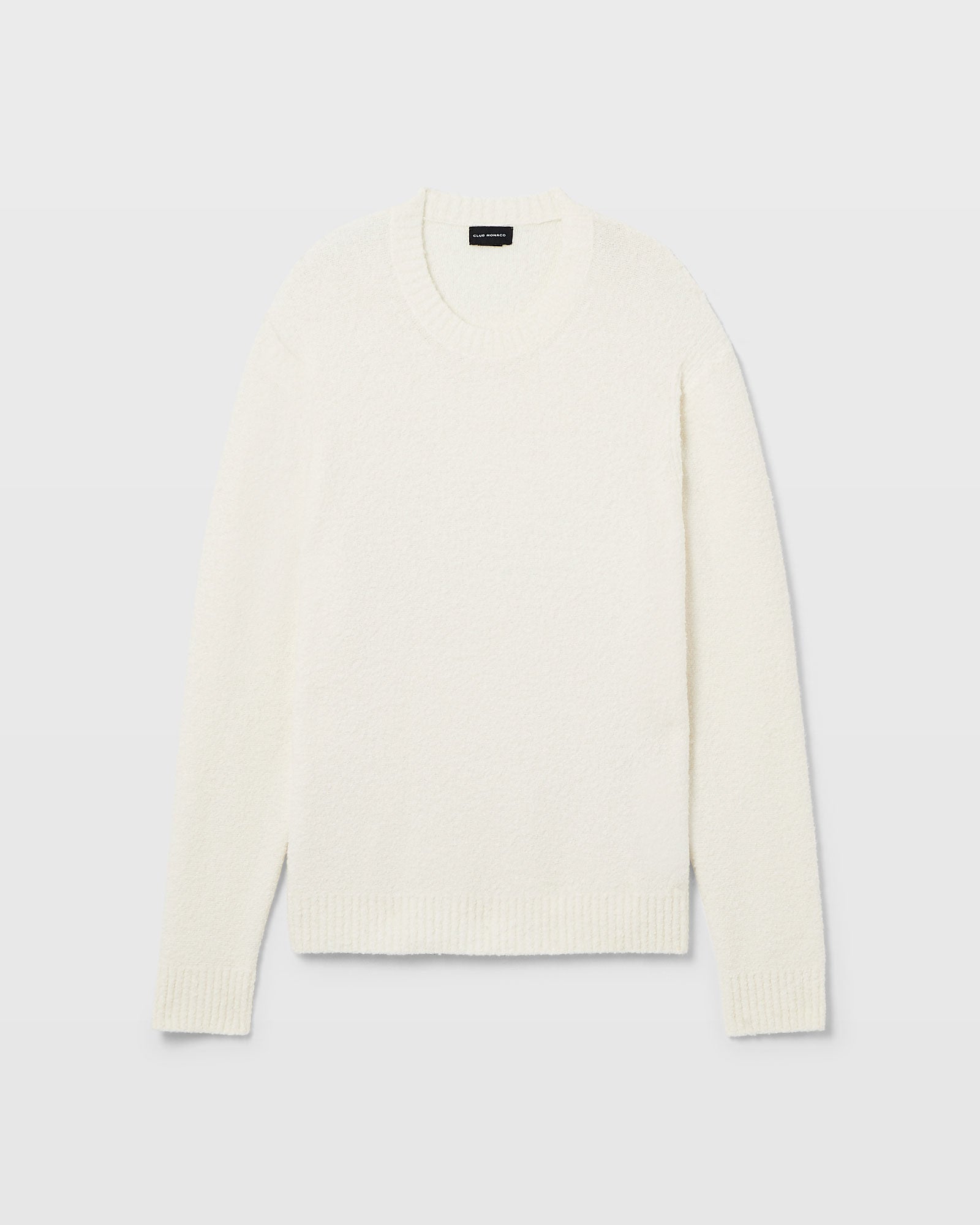 CLUB MONACO - Bouclé Crewneck - White