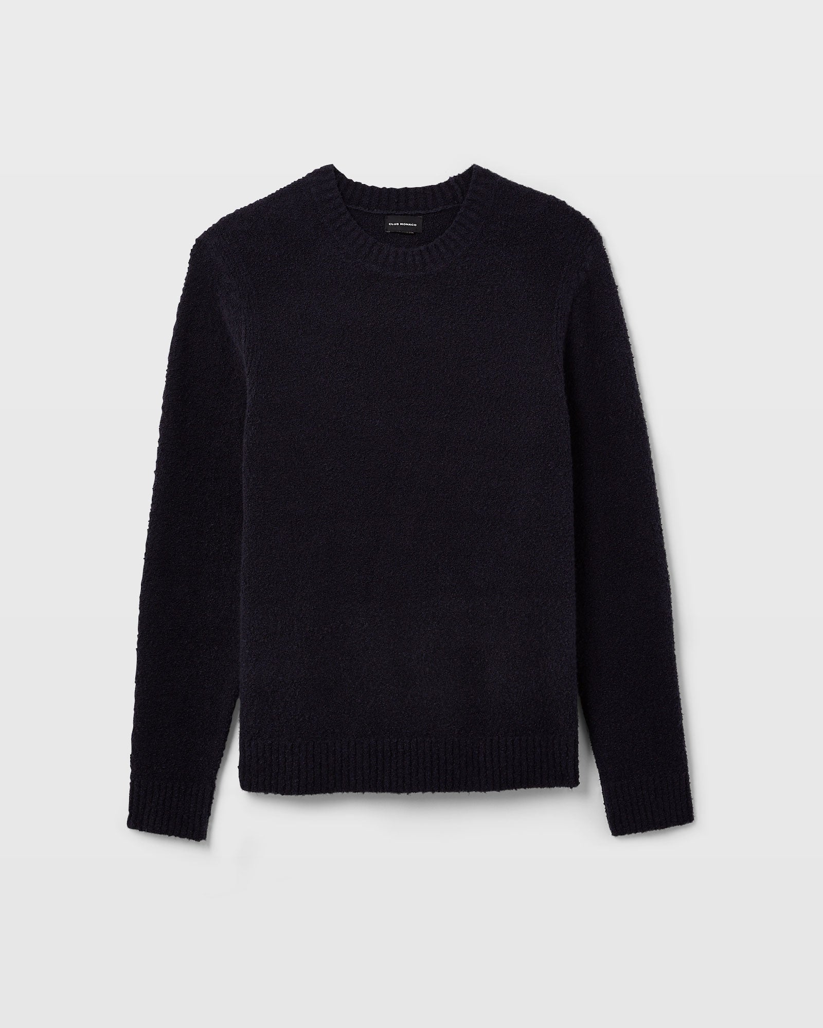 CLUB MONACO - Bouclé Crewneck - Navy
