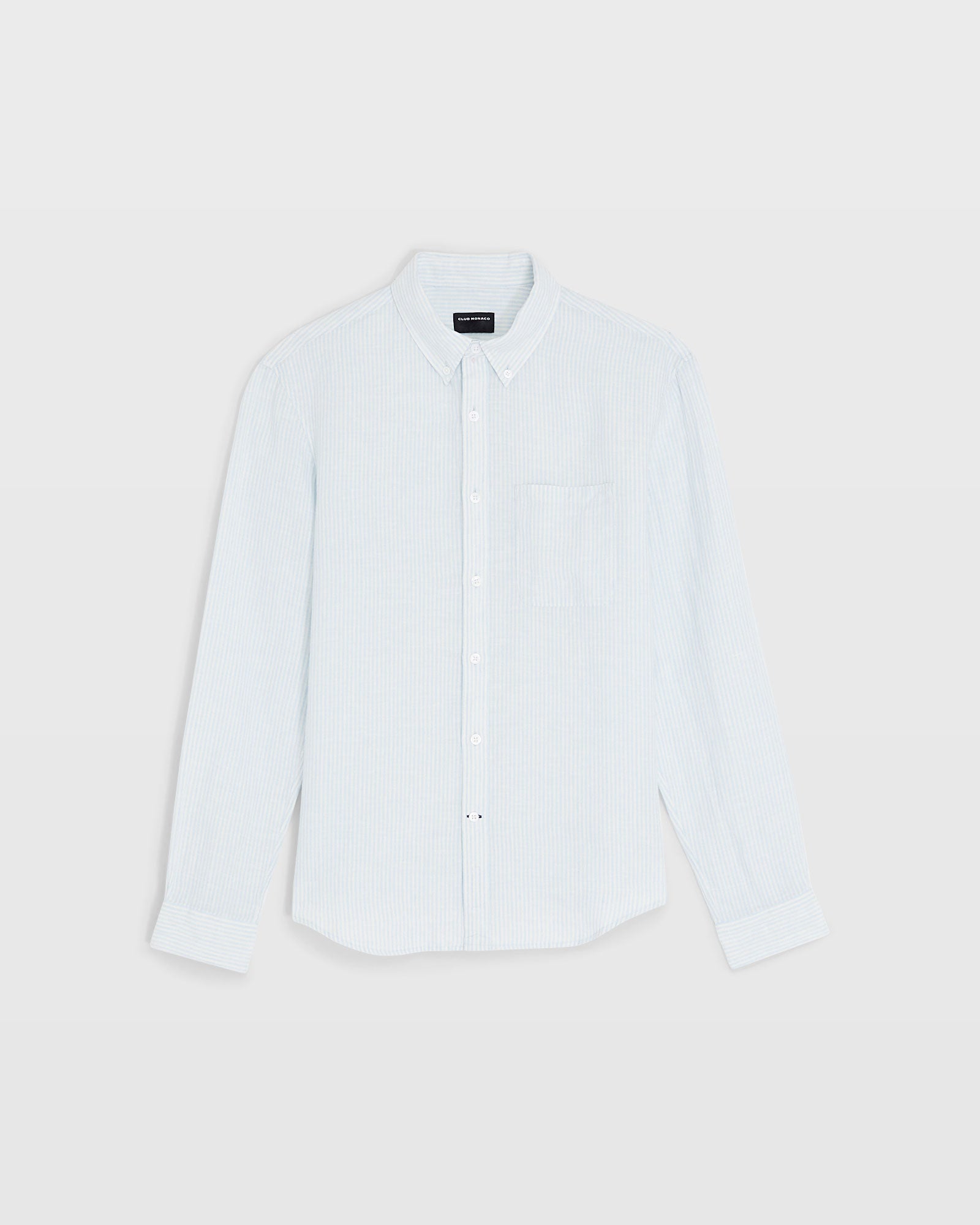 CLUB MONACO - Long-Sleeve Stripe Linen Shirt - Multi