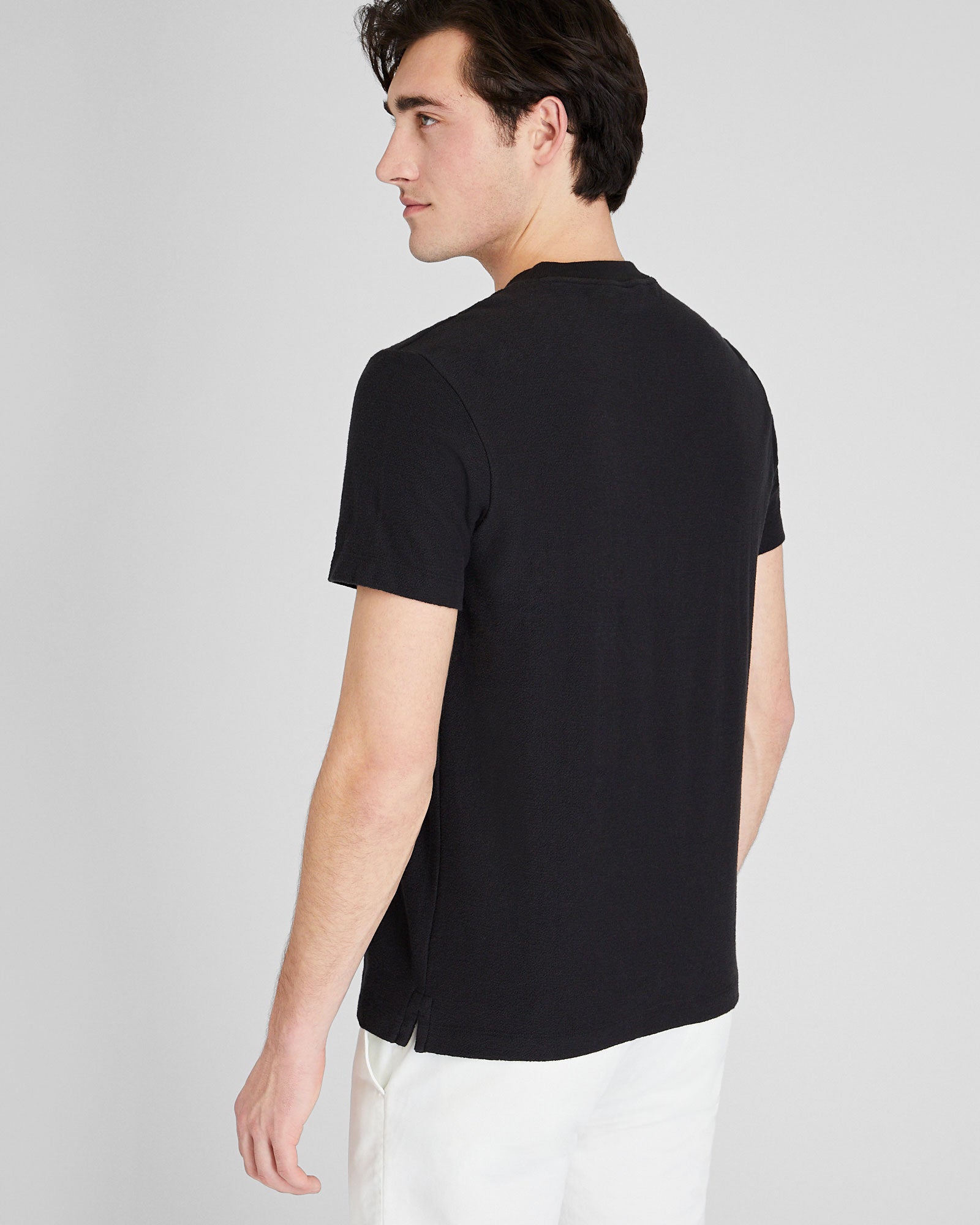 CLUB MONACO - Terry Texture Tee - Black