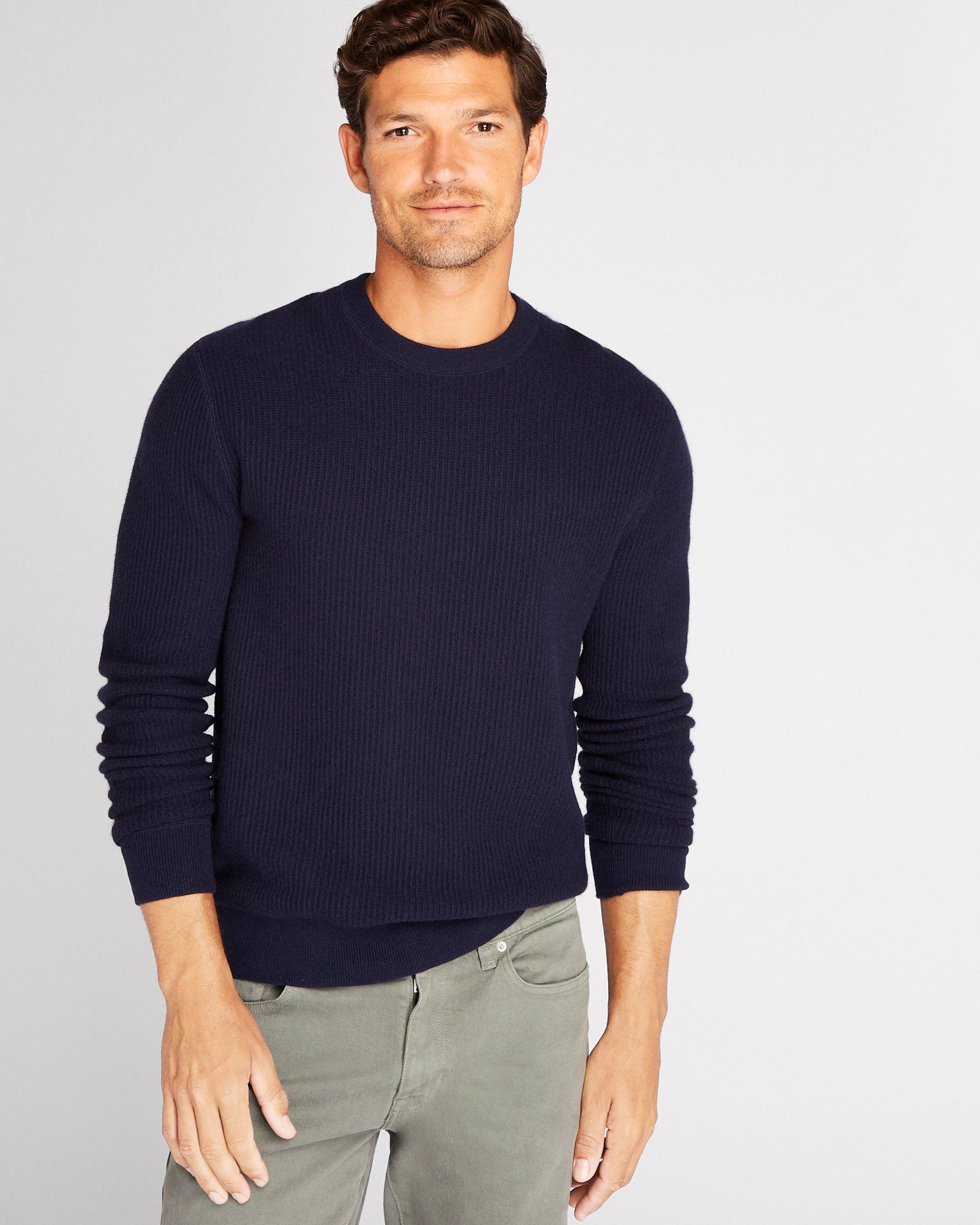 CLUB MONACO - Chandail ras du cou en cachemire - Marine