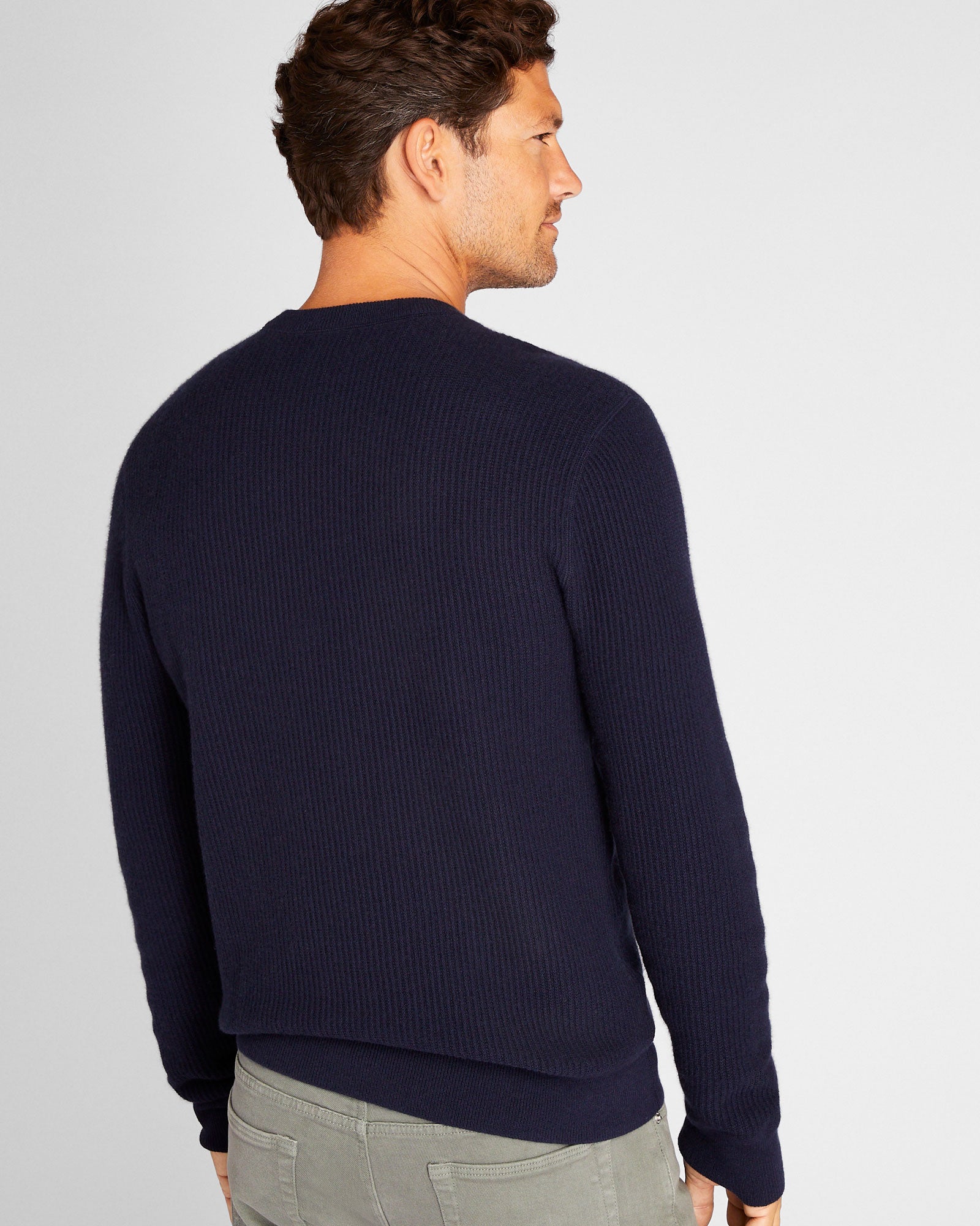 CLUB MONACO - Chandail ras du cou en cachemire - Marine
