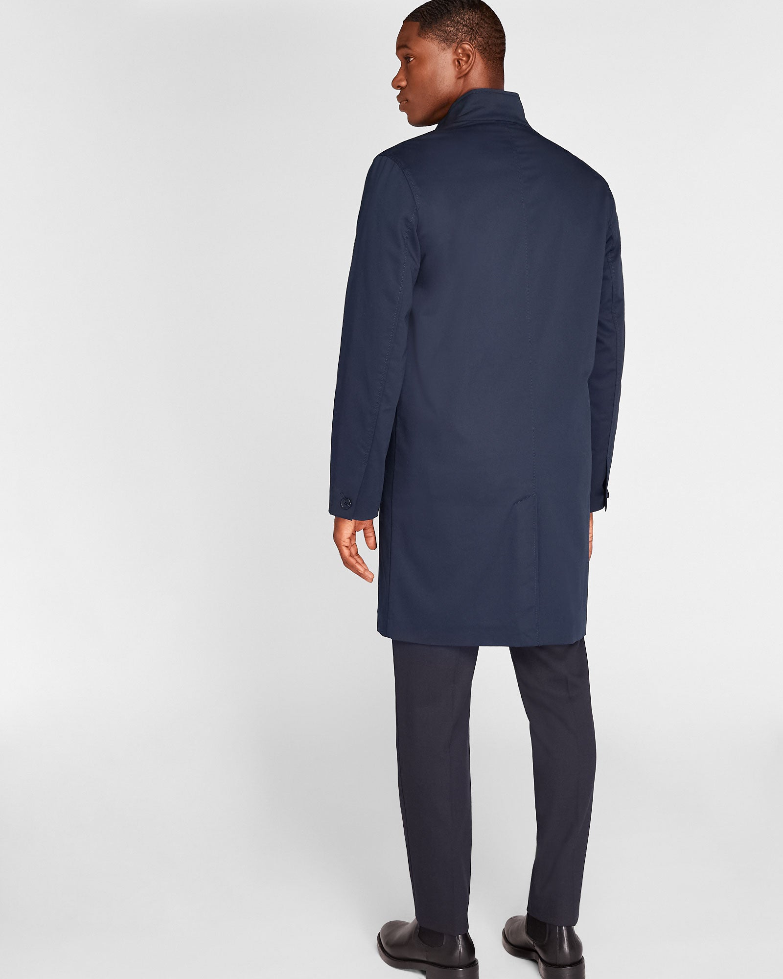 CLUB MONACO - Manteau Mac à col cheminée - Marine