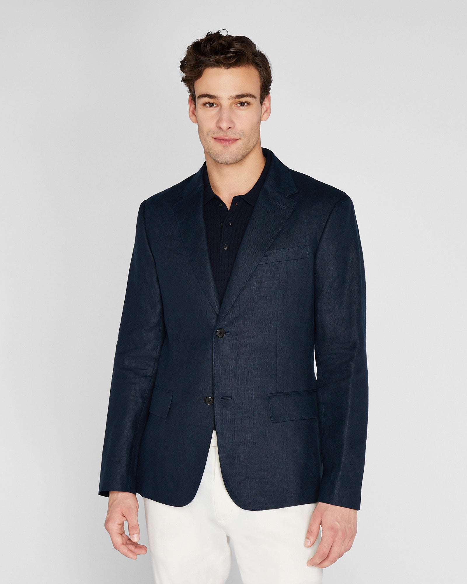 CLUB MONACO - Summer Linen Suit Blazer - Navy