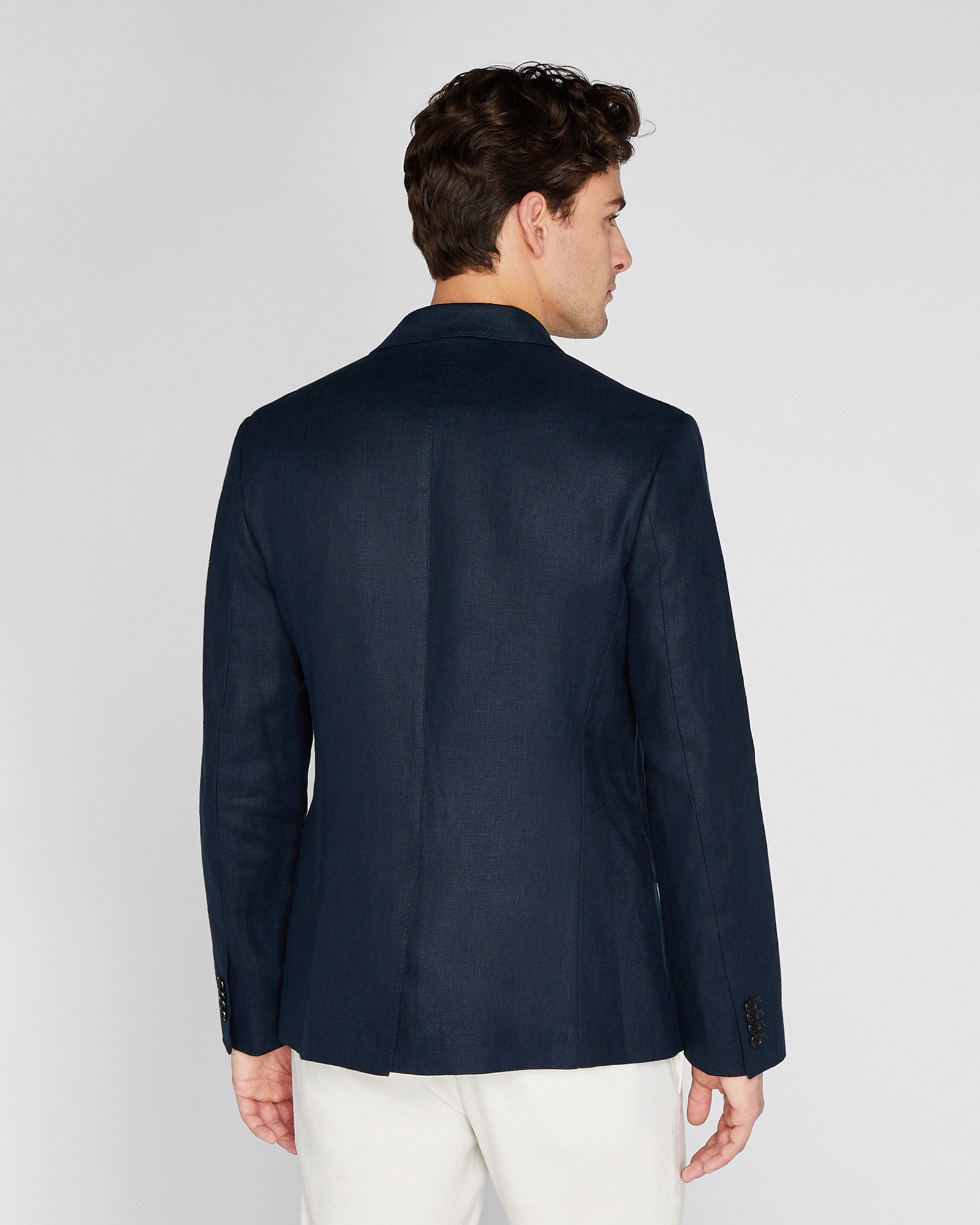 CLUB MONACO - Summer Linen Suit Blazer - Navy