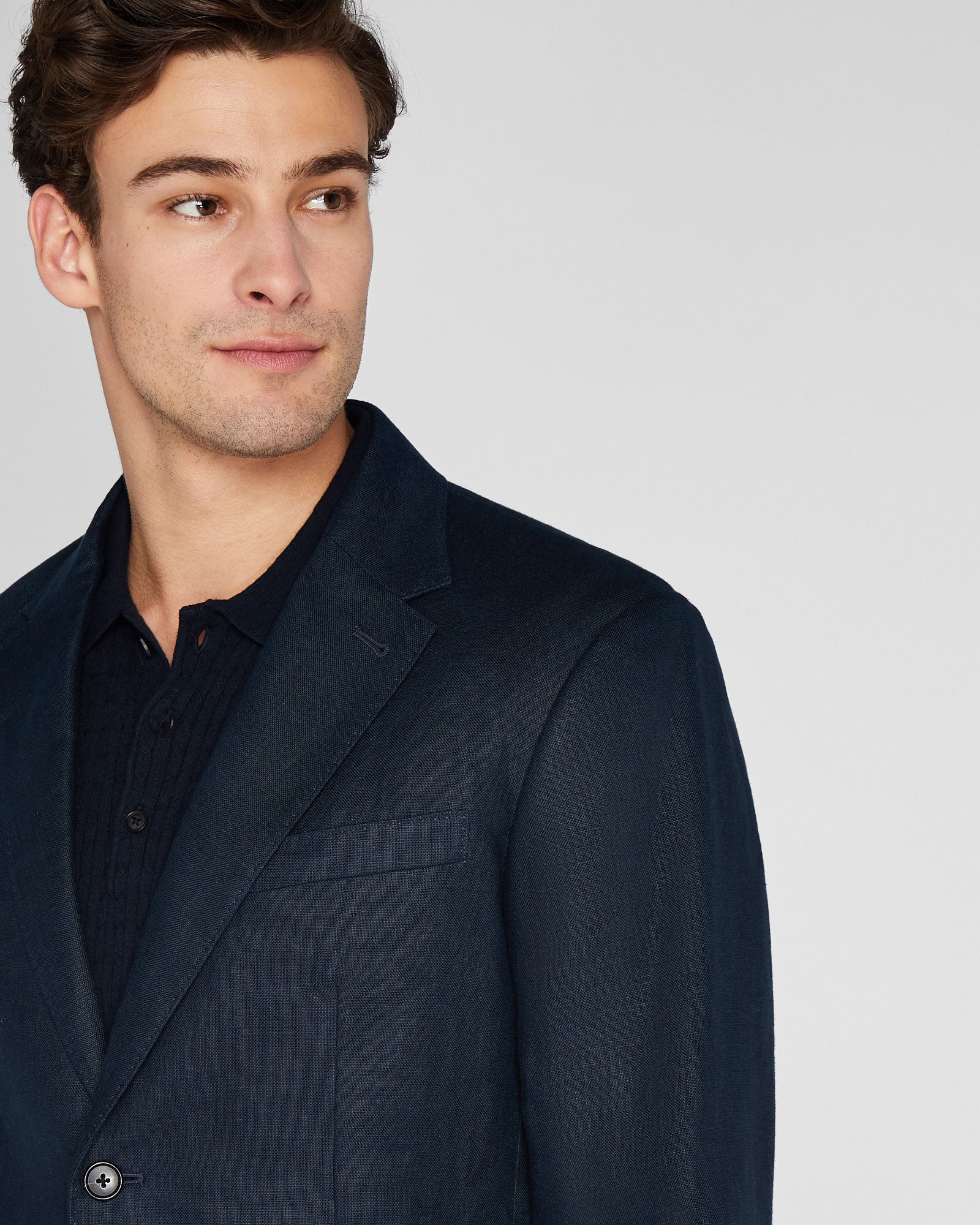 CLUB MONACO - Summer Linen Suit Blazer - Navy