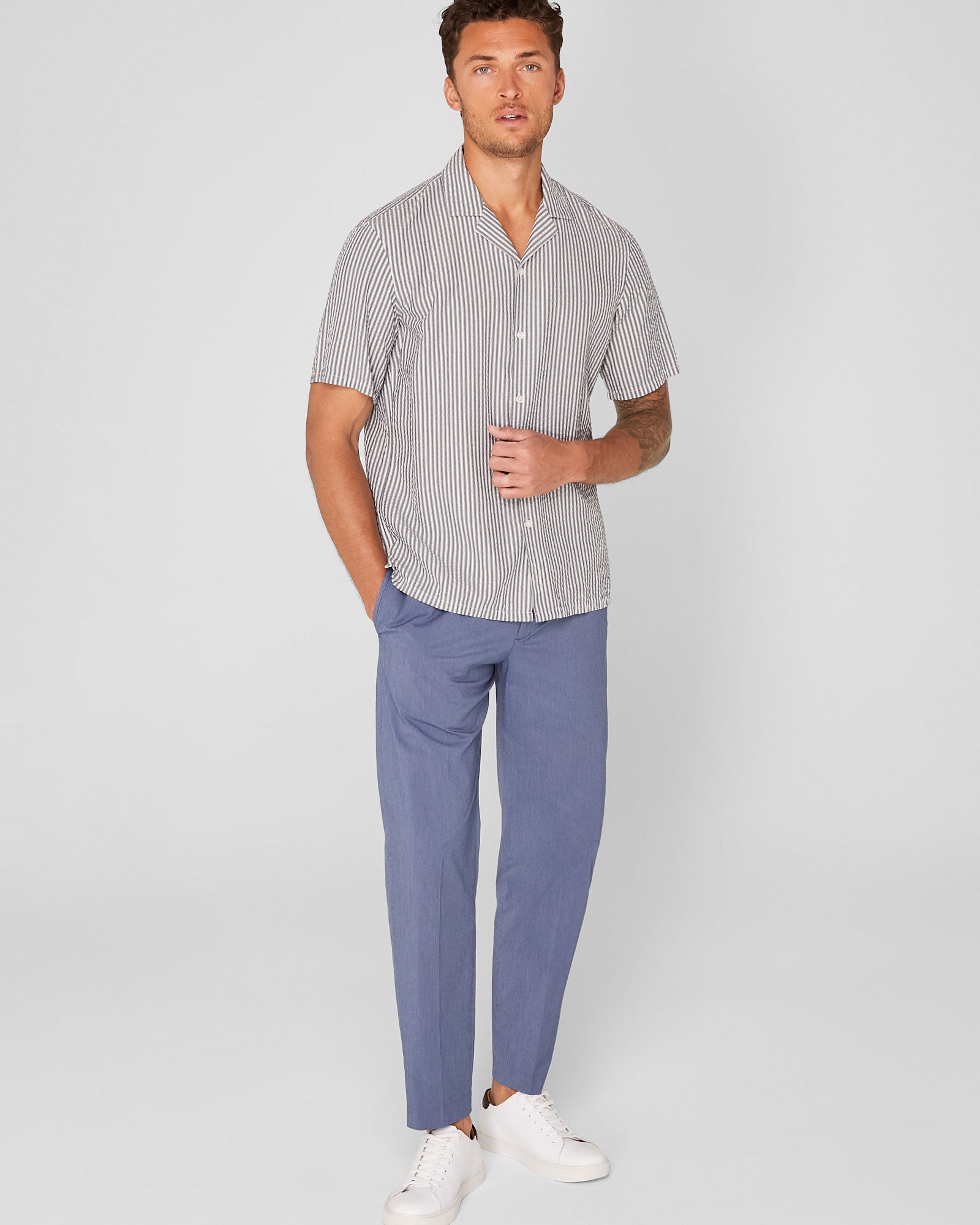 CLUB MONACO - Elasticated Trouser - Blue
