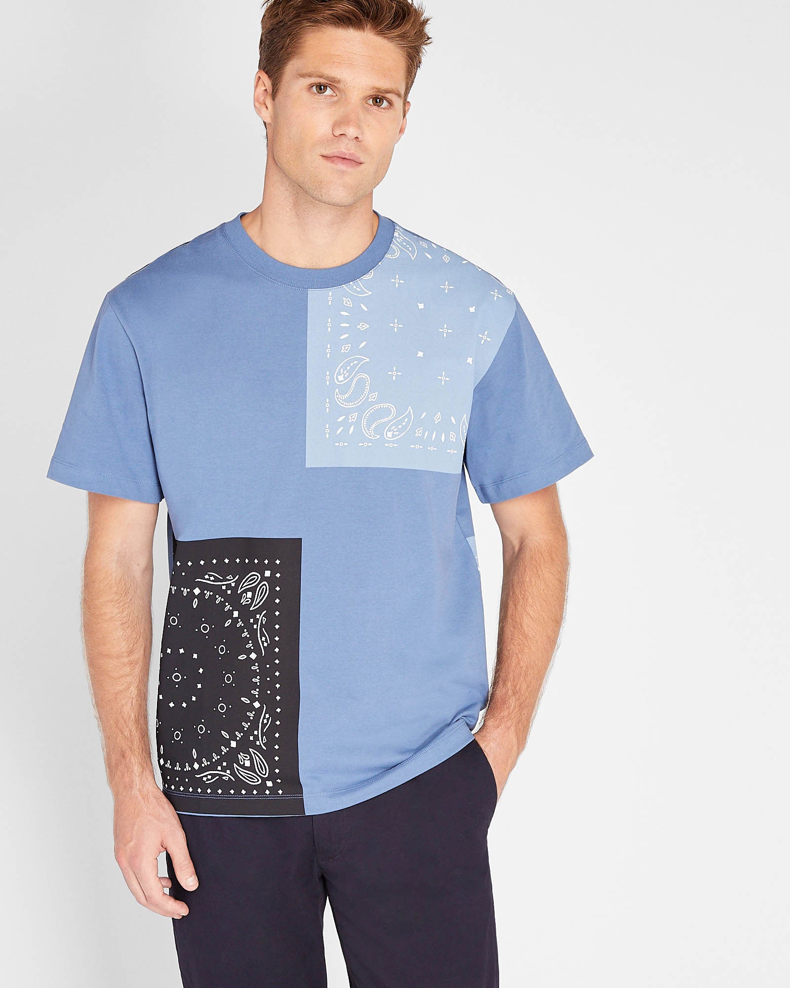 CLUB MONACO - Bandana Print Tee - Blue