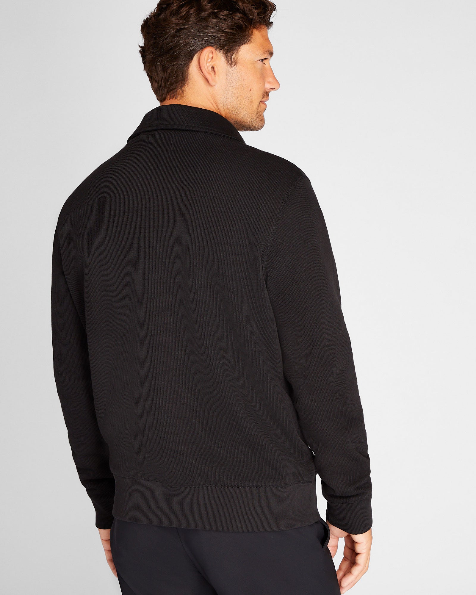 CLUB MONACO - Quarter-Zip Sweatshirt - Black