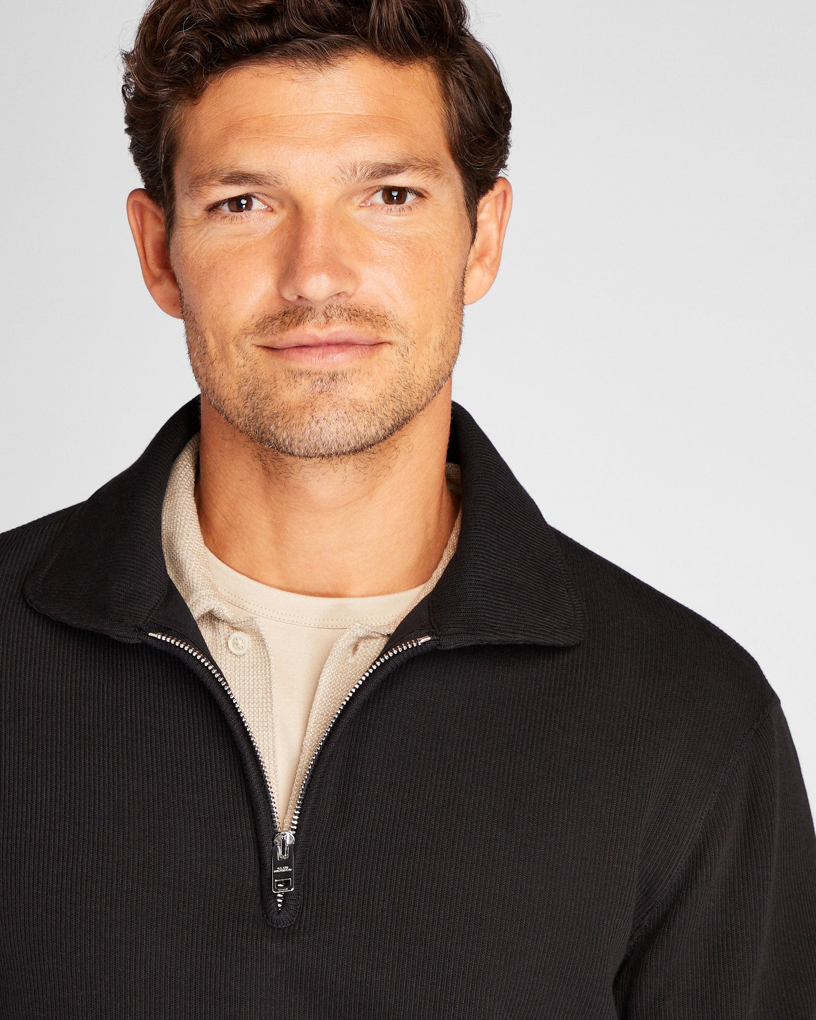 CLUB MONACO - Quarter-Zip Sweatshirt - Black