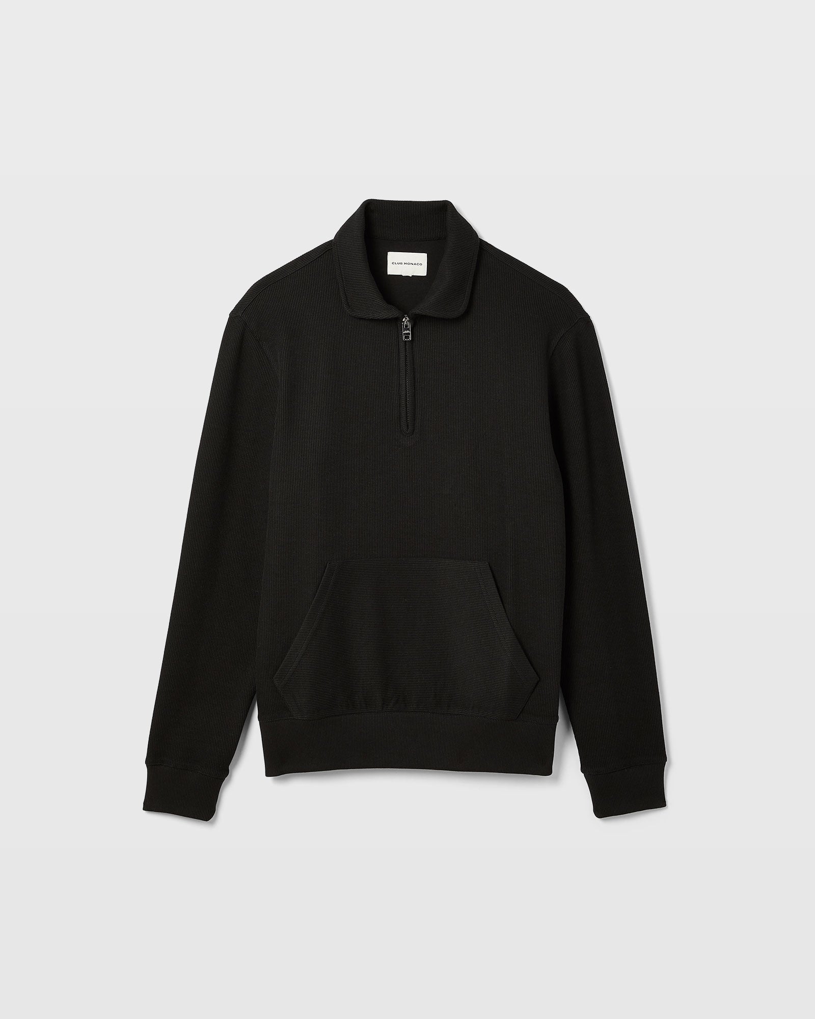 CLUB MONACO - Quarter-Zip Sweatshirt - Black