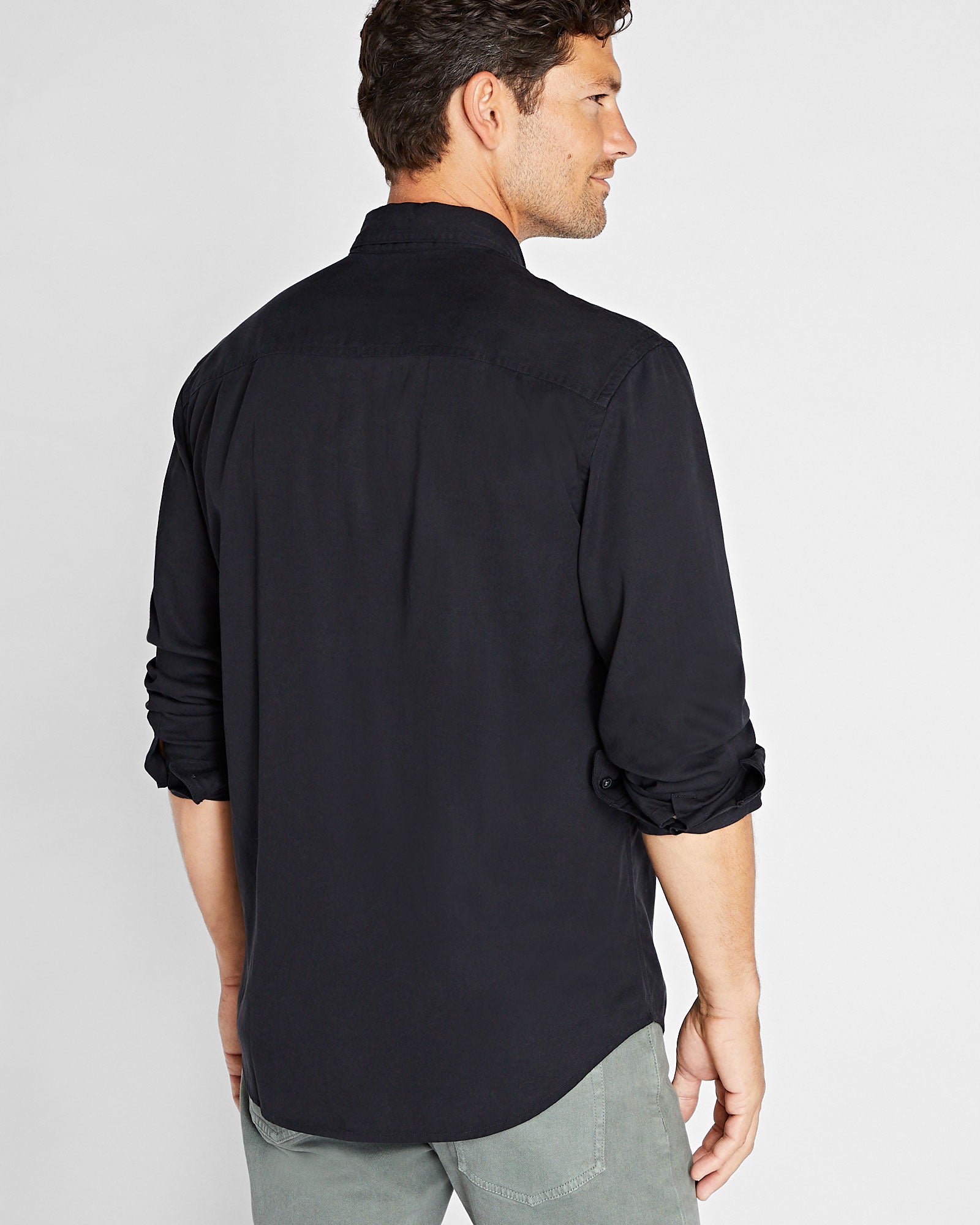 CLUB MONACO - Soft Twill Utility Shirt - Black