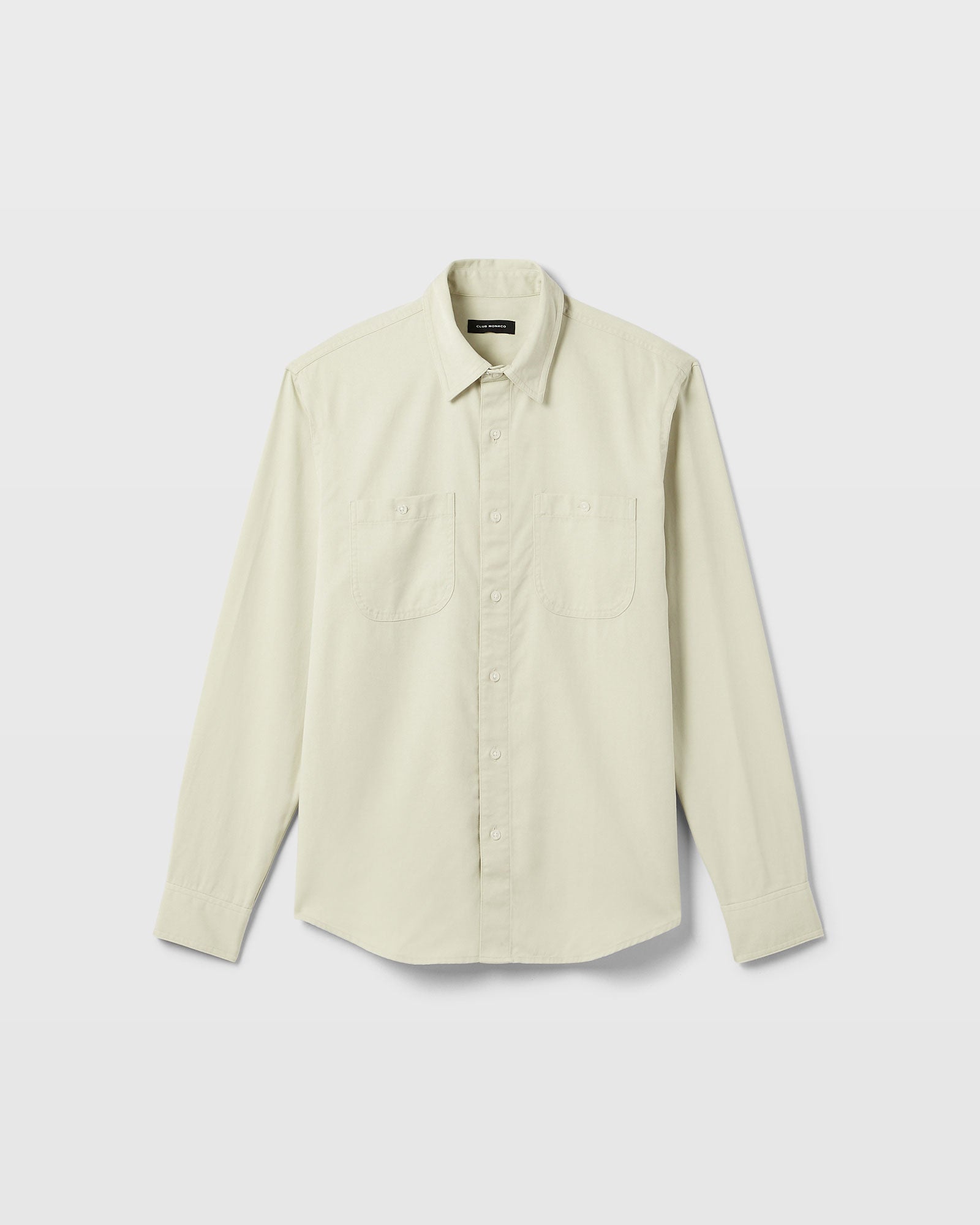 CLUB MONACO - Chemise utilitaire en sergé doux - Ivoire