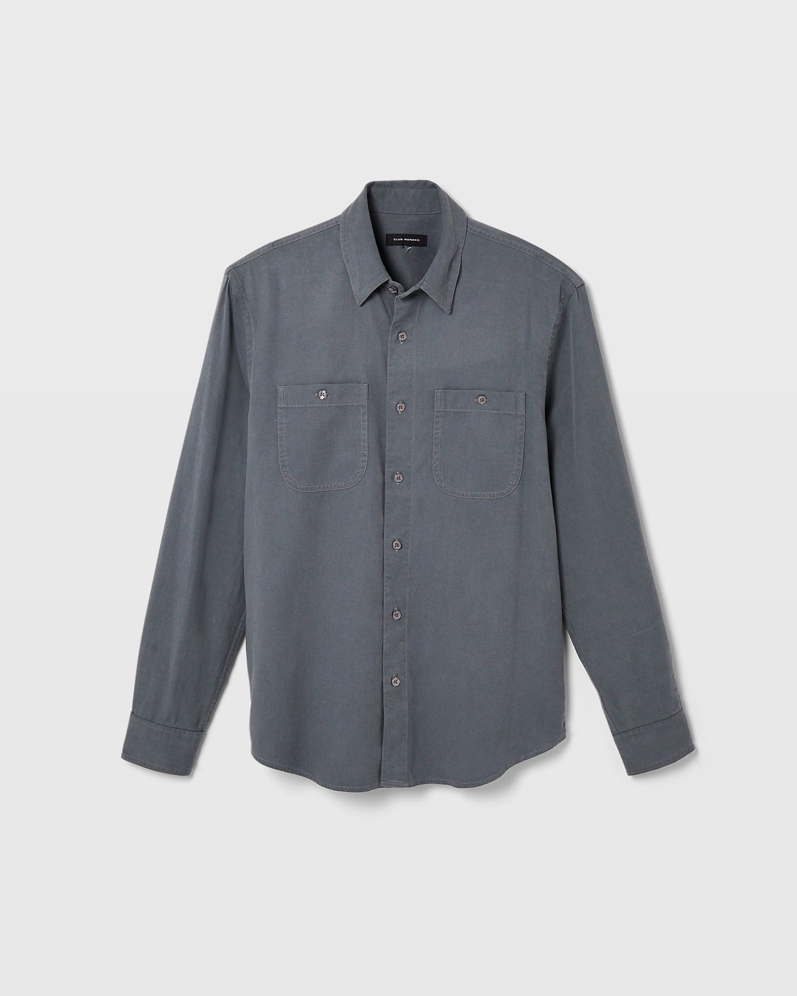 CLUB MONACO - Soft Twill Utility Shirt - Blue