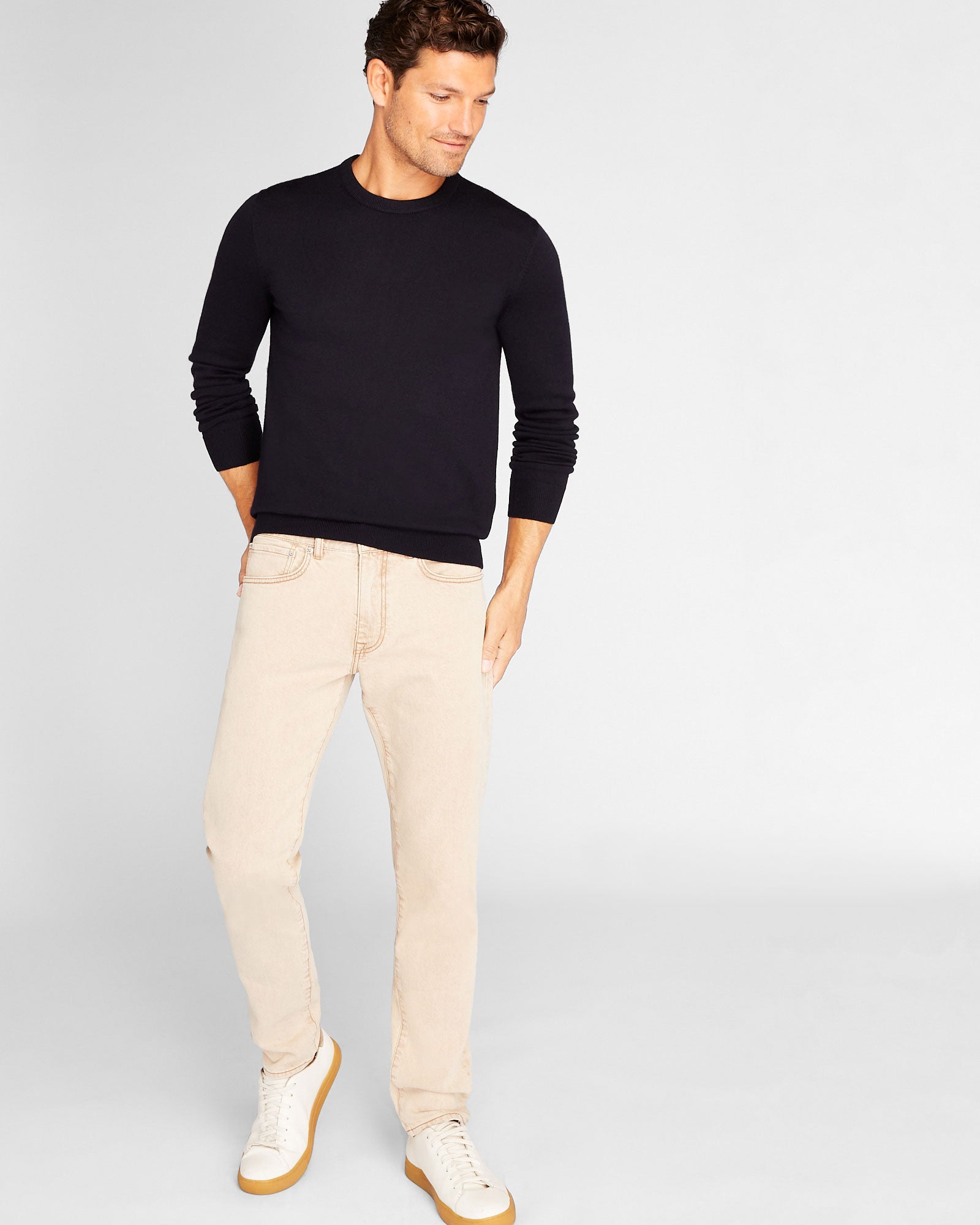 CLUB MONACO - Super Slim Garment Washed Jeans - Navy Base
