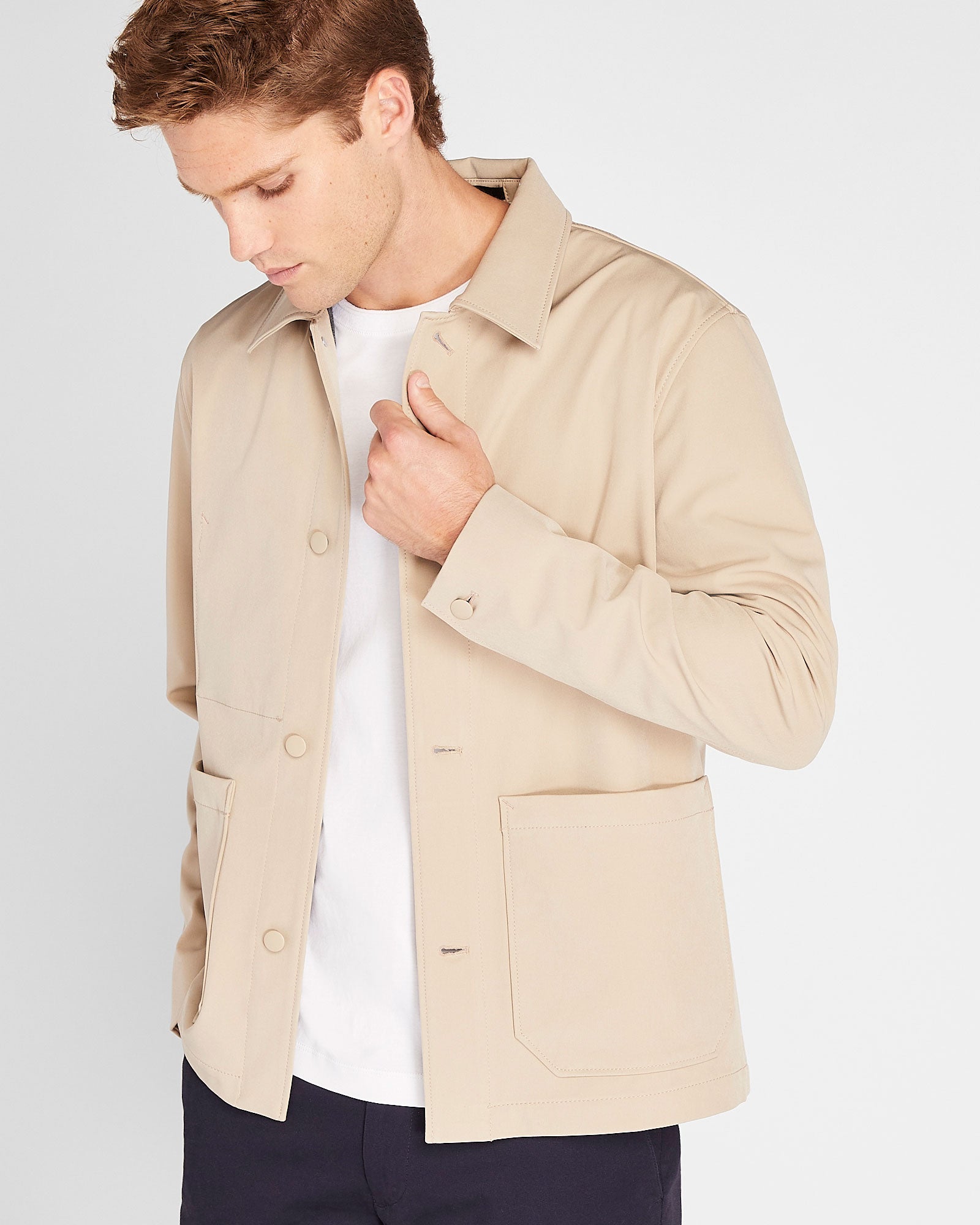 CLUB MONACO - Bonded Chore Coat - Taupe