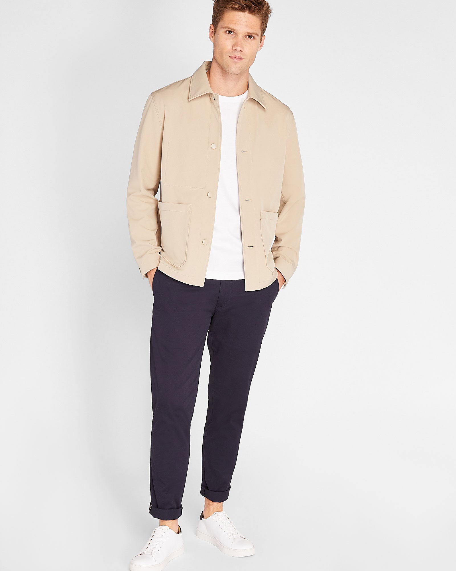 CLUB MONACO - Bonded Chore Coat - Taupe