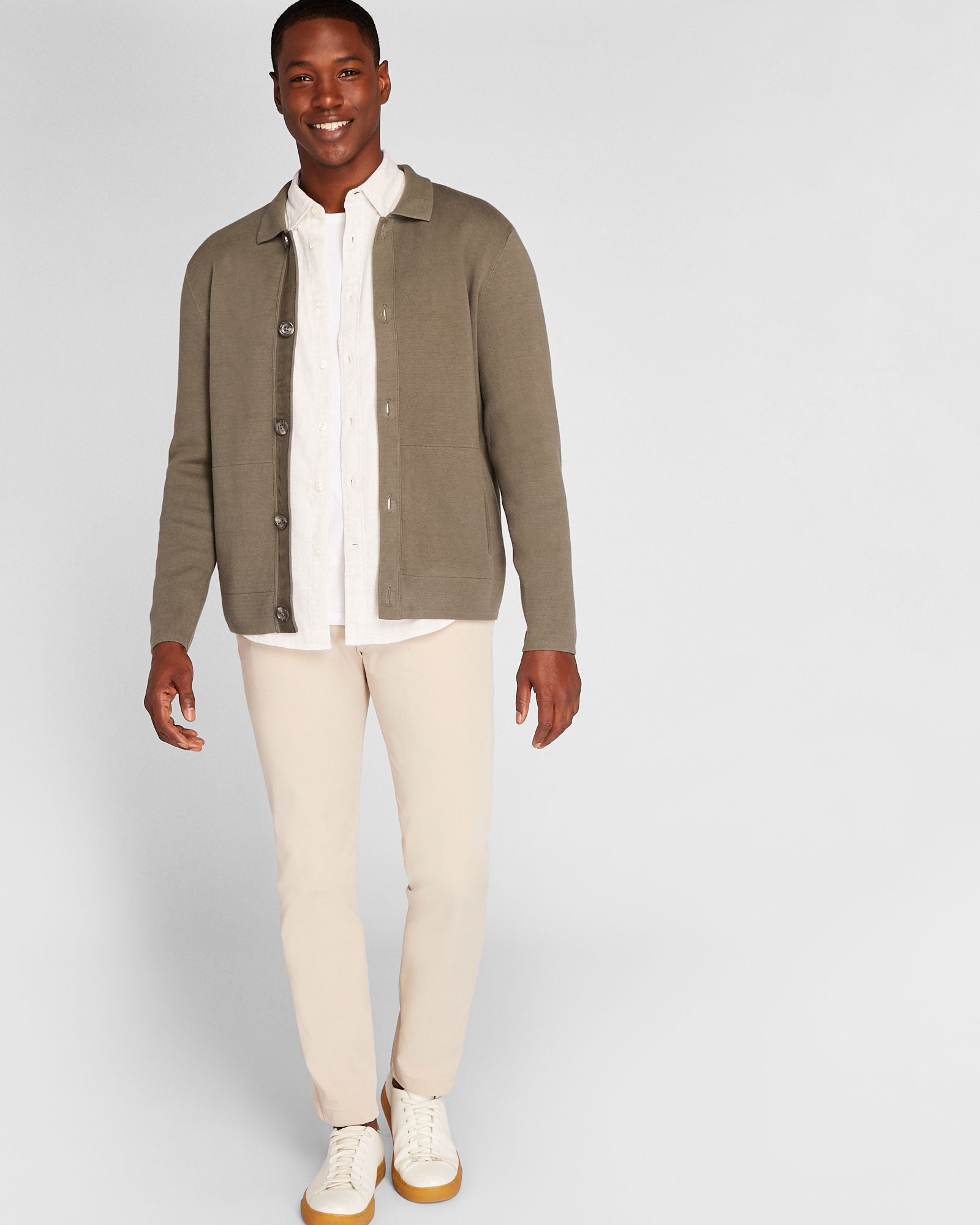 CLUB MONACO - Chandail-veste Milano - Gris