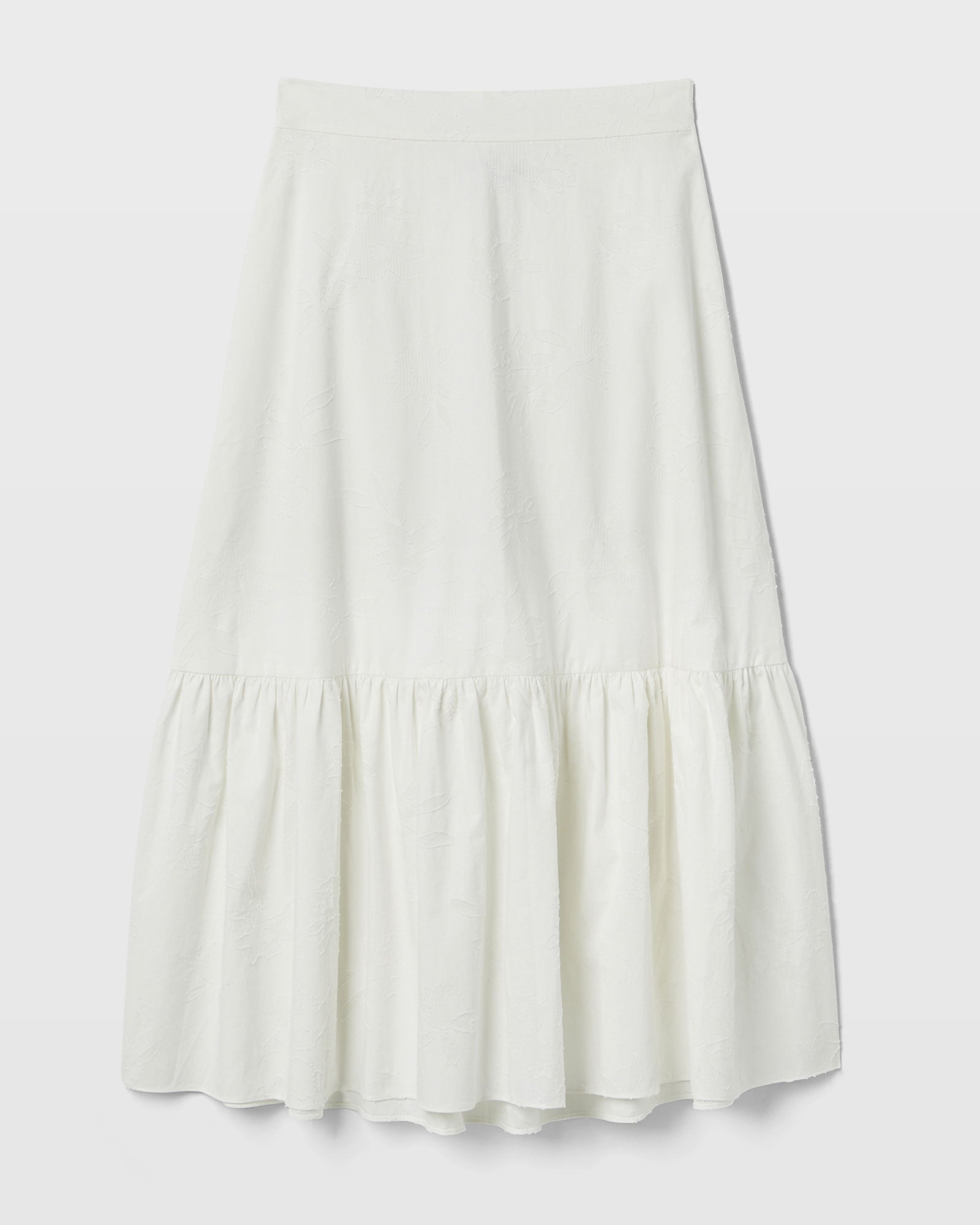 CLUB MONACO - Floral Jacquard Skirt - White