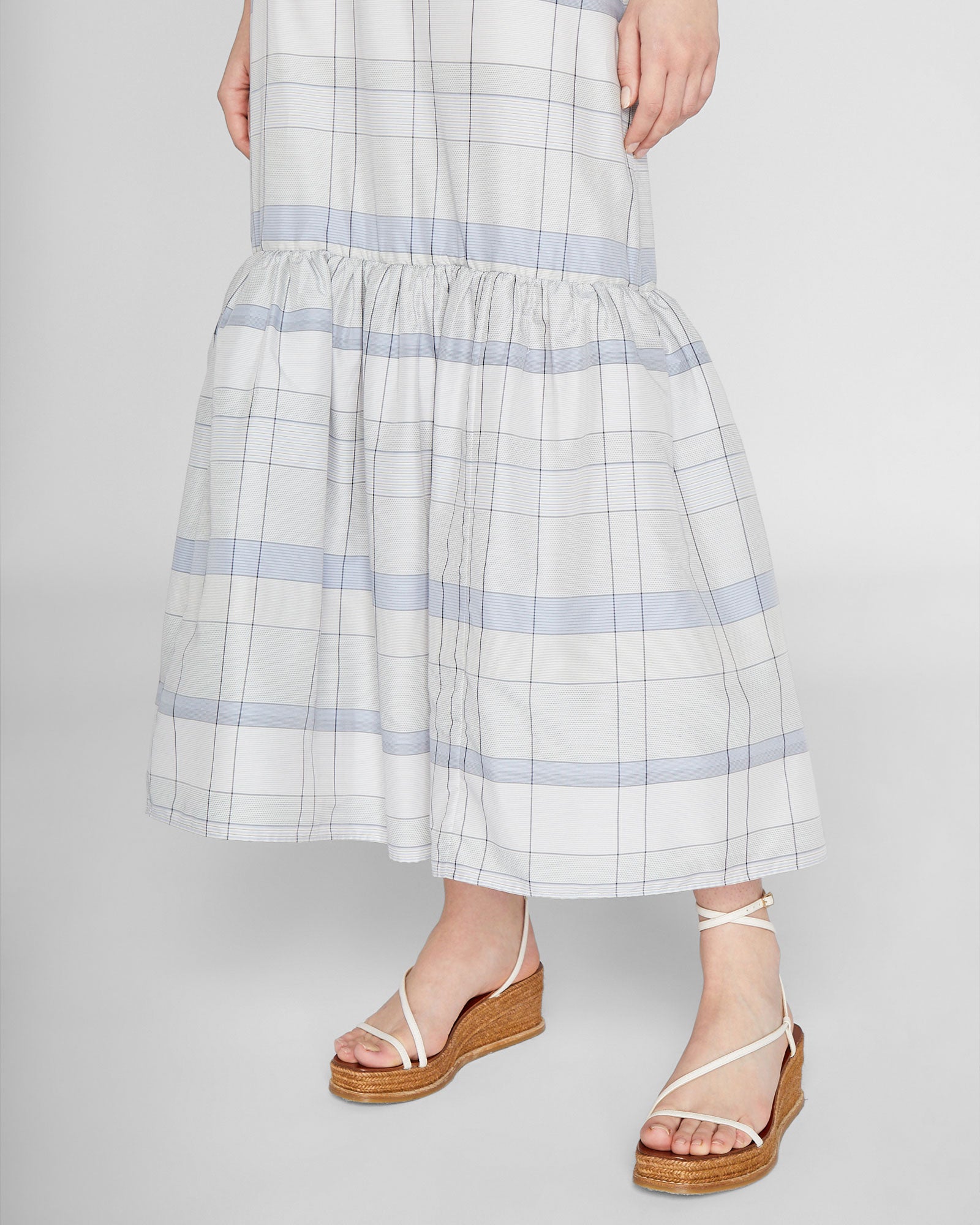 CLUB MONACO - Novelty Plaid Skirt - Blue Mix