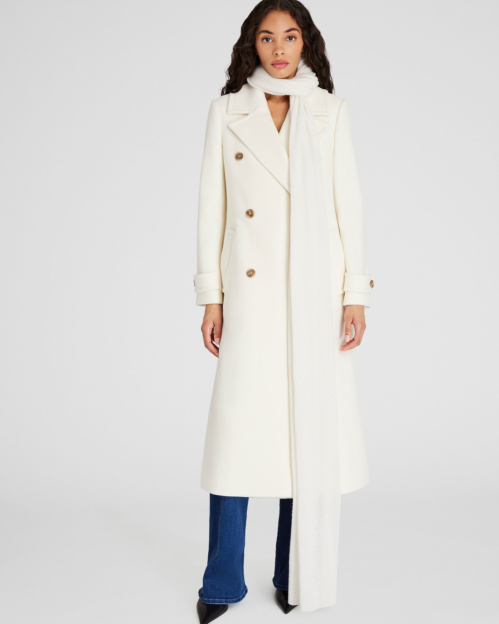 CLUB MONACO - Wool Double-Breasted Coat - Blanc De Blanc