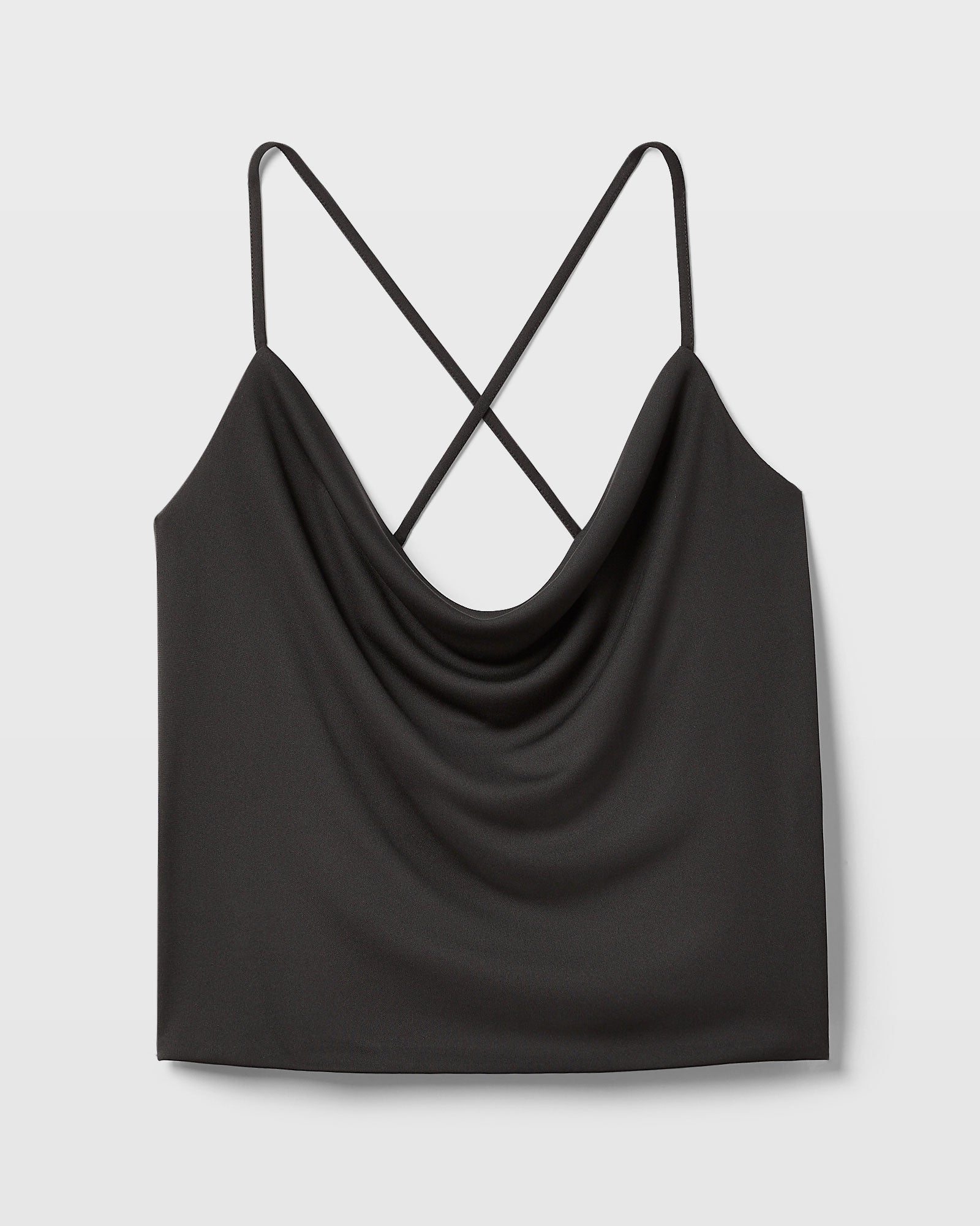 CLUB MONACO - Cowl Neck Matte Jersey Cami - Black