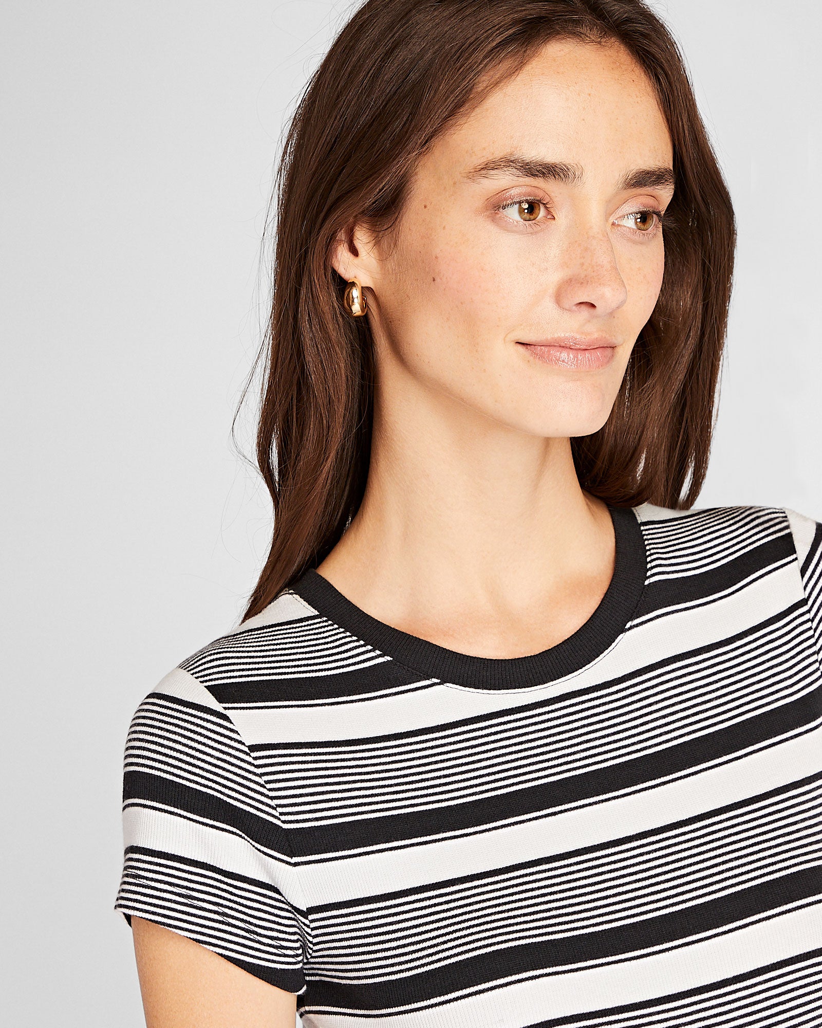 CLUB MONACO - T-shirt rayé Bowee - Mélange blax