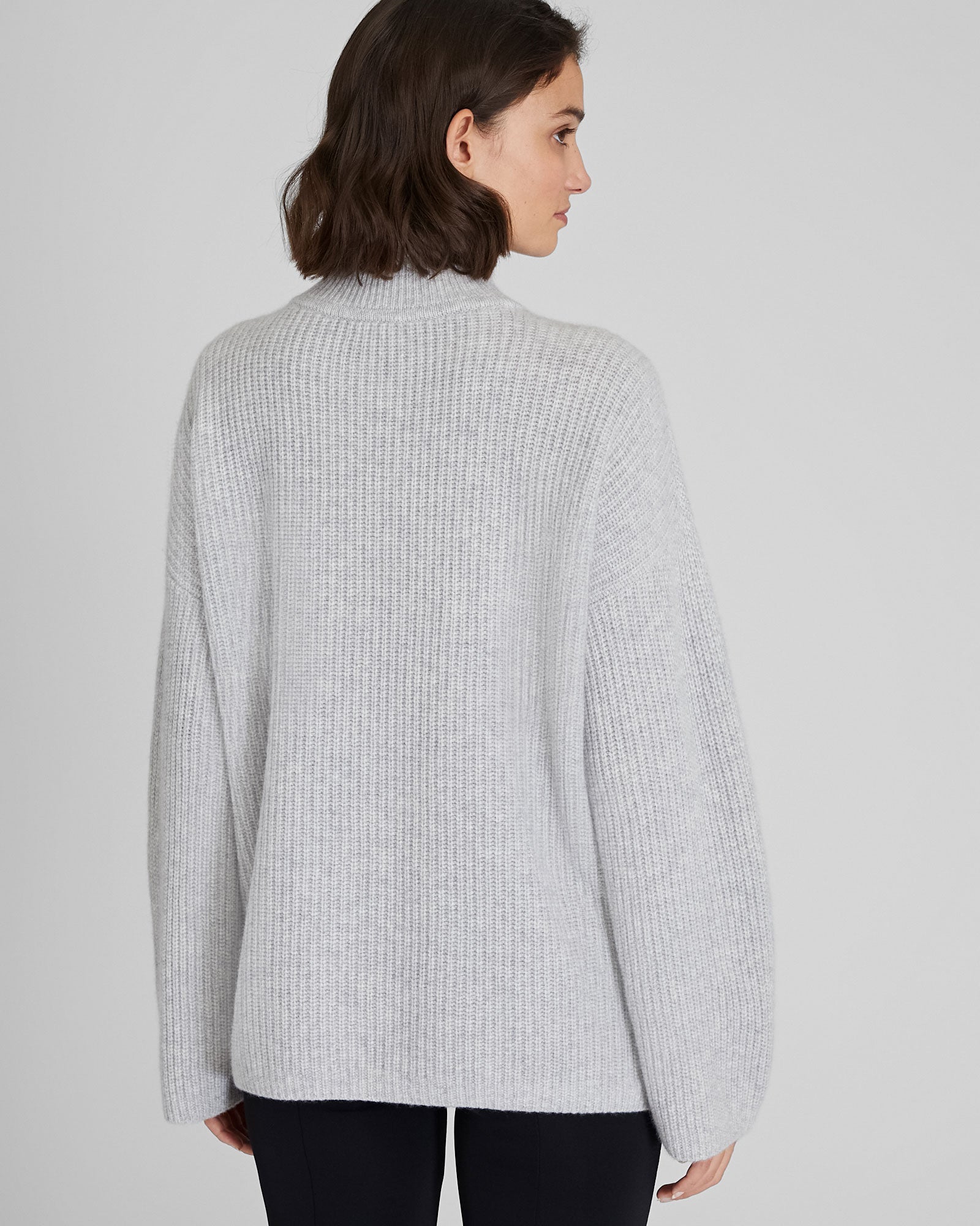 CLUB MONACO - Relaxed Cashmere Quarter-Zip Sweater - Light Heather Grey
