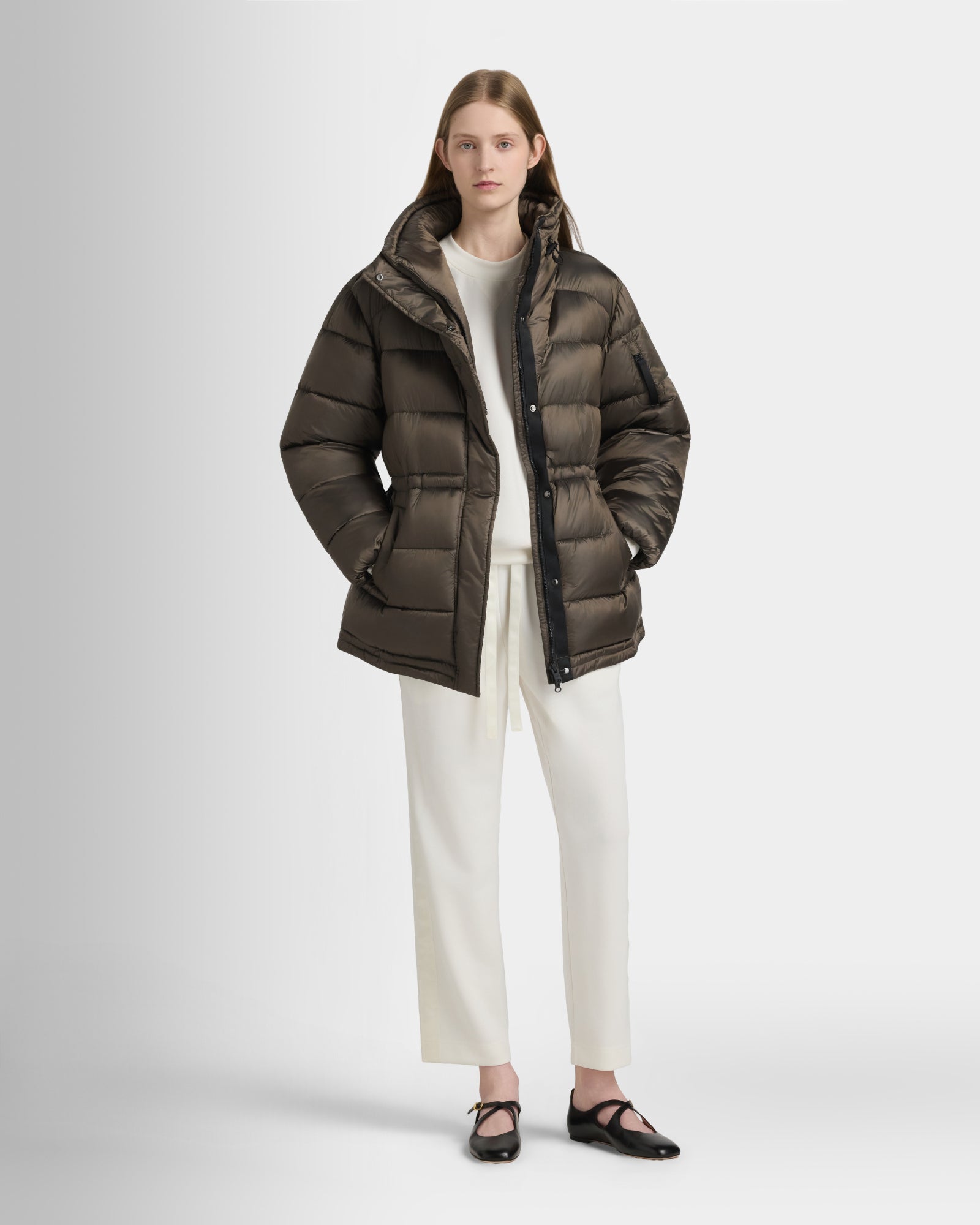 Club Monaco - Satin Stripe Sweatpant - Antique White