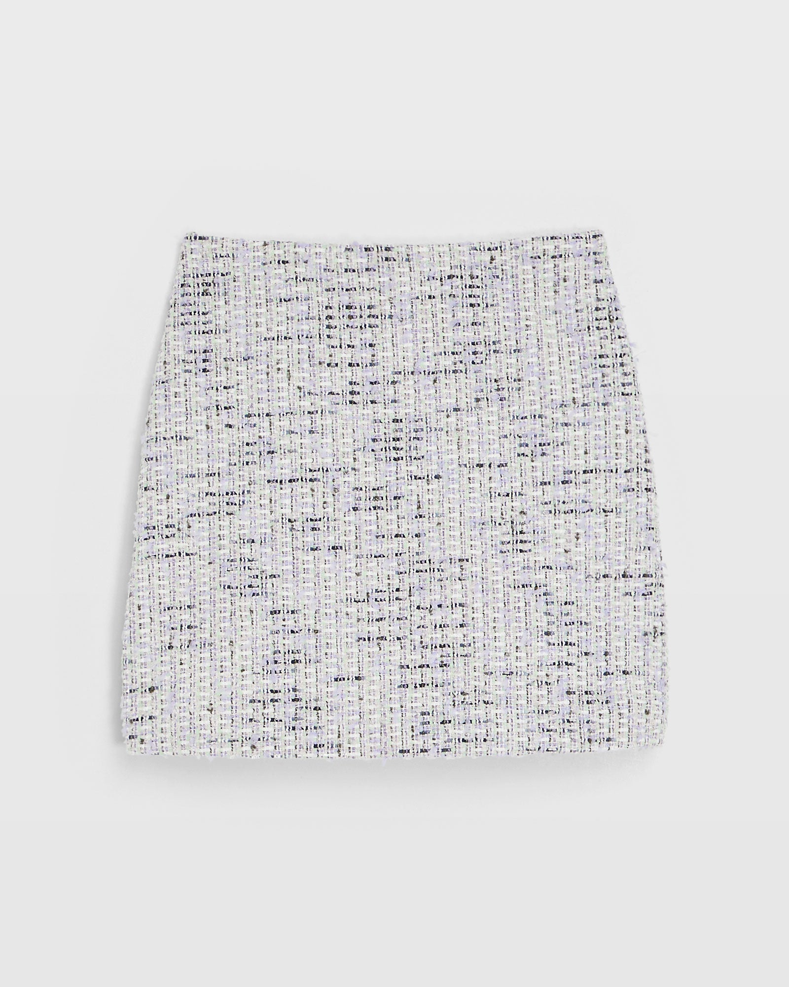 CLUB MONACO - Bouclé Mini Skirt - Light Purple Mix