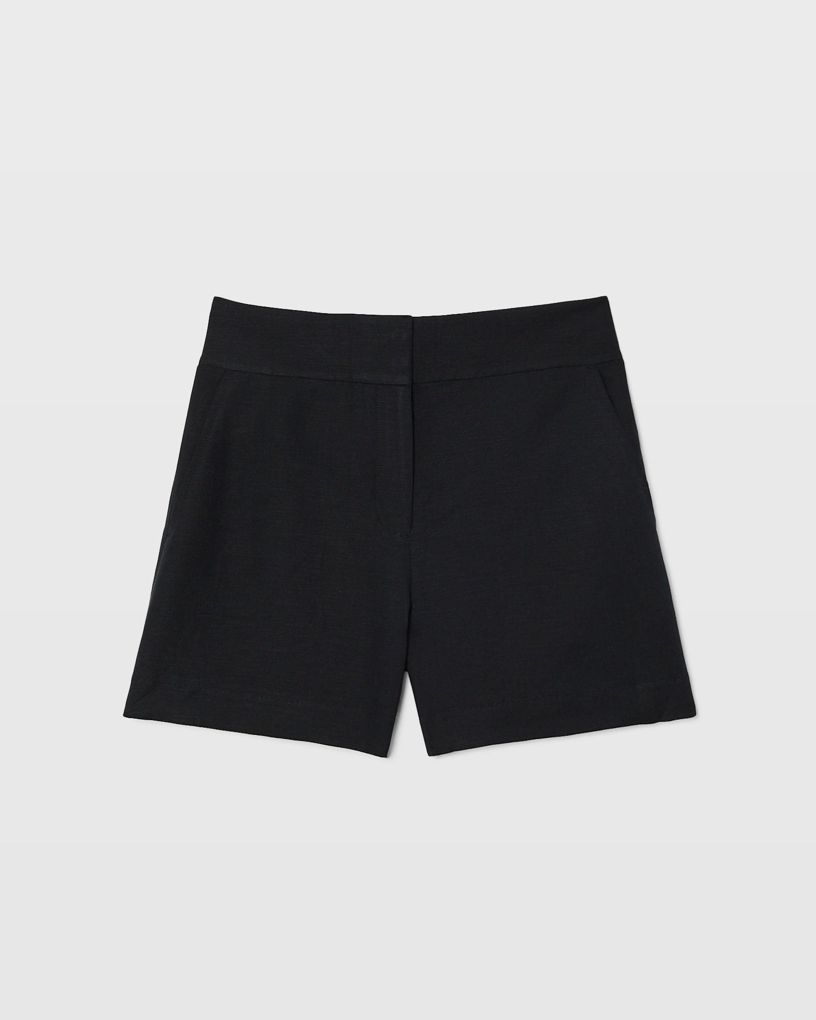 CLUB MONACO - Short raffiné à devant plat - Noir