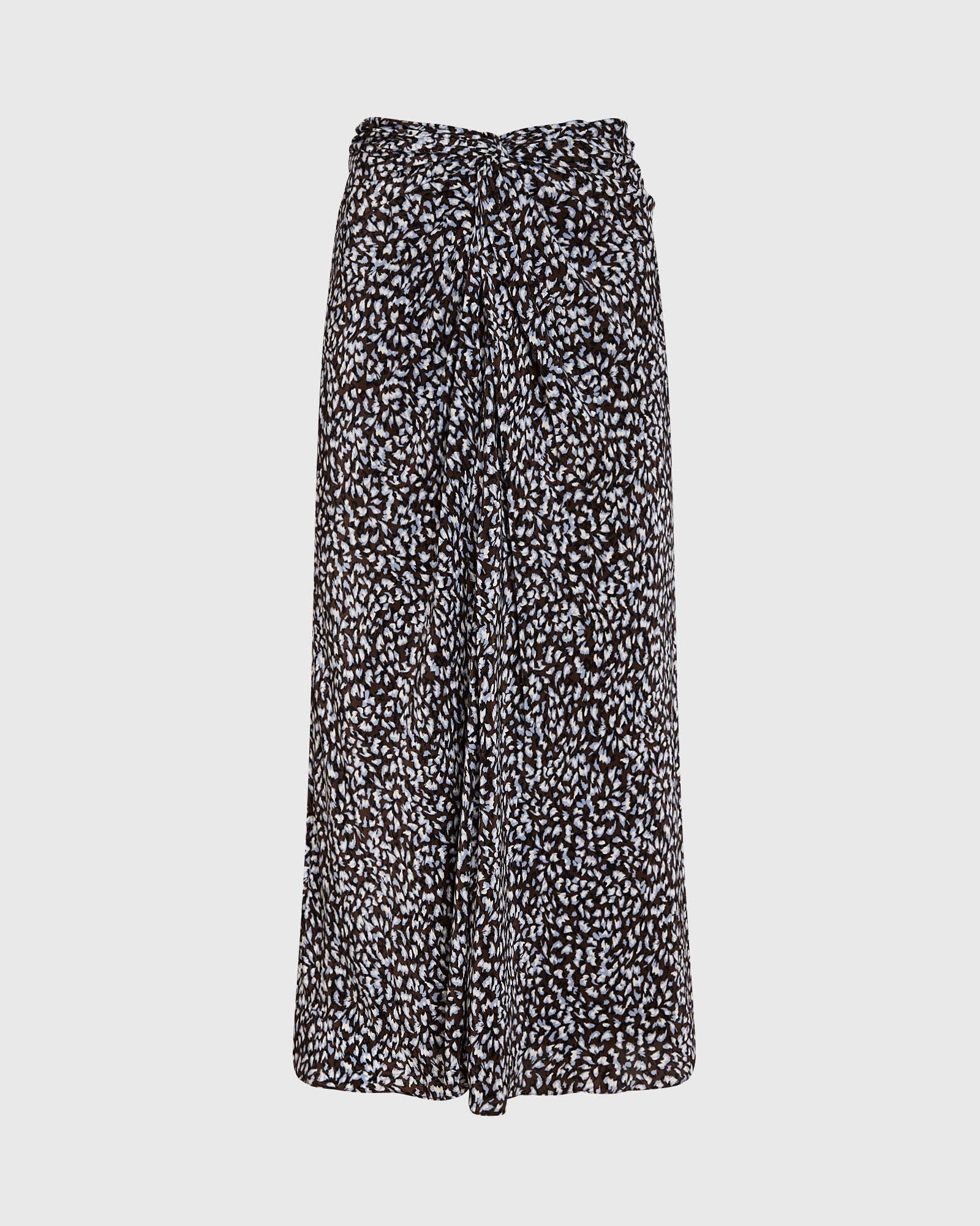 CLUB MONACO - Printed Twist-Front Midi Skirt - Rain Print E