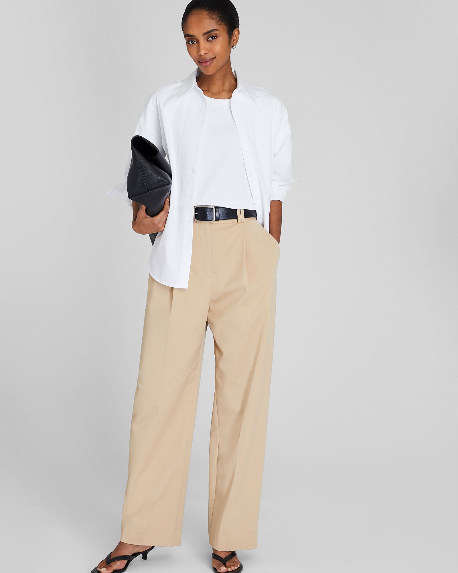 CLUB MONACO - Structured Tee - White