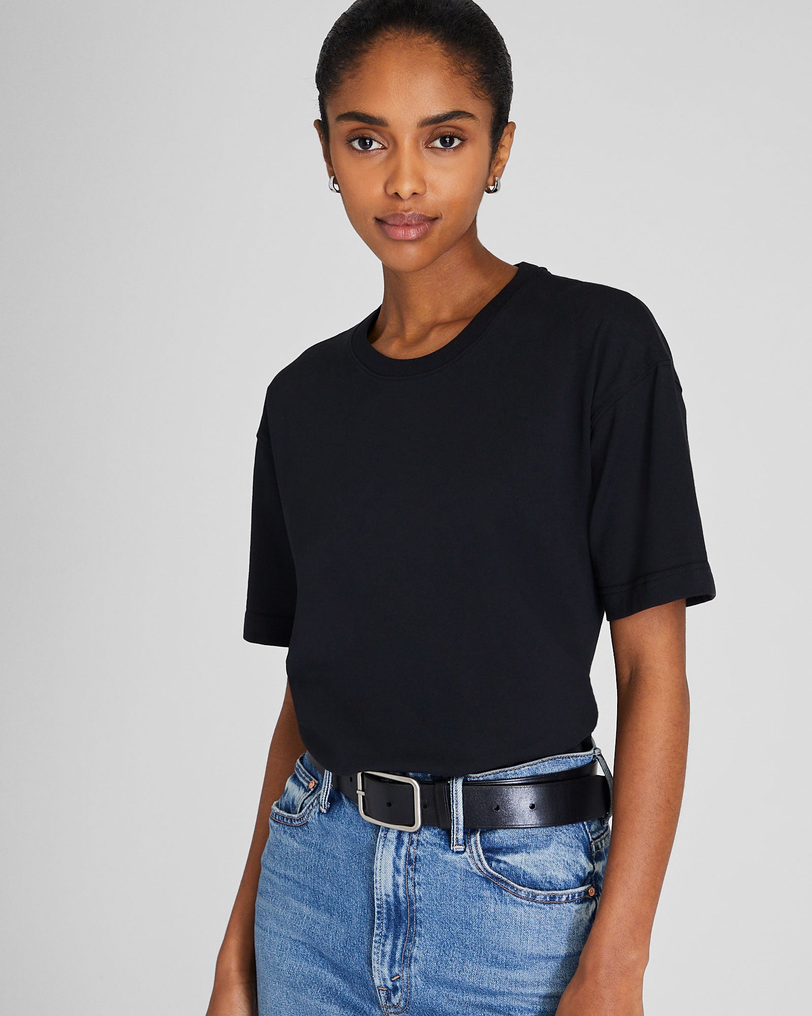 CLUB MONACO - T-shirt structuré - Noir