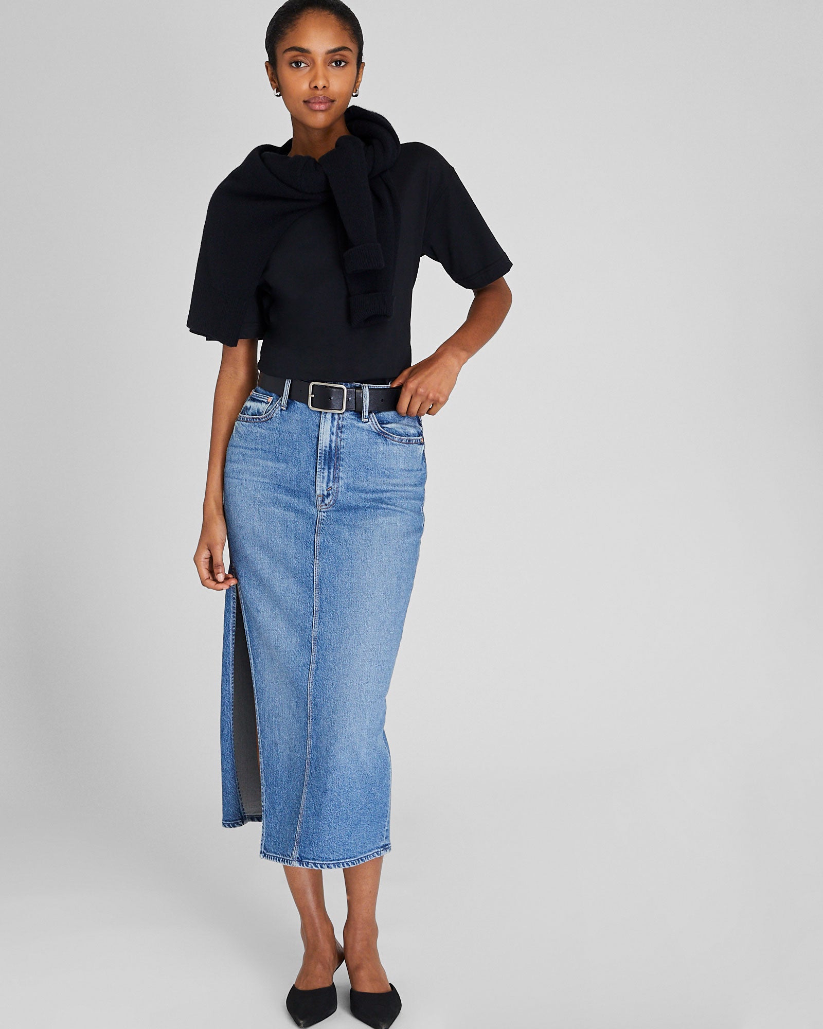 CLUB MONACO - T-shirt structuré - Noir