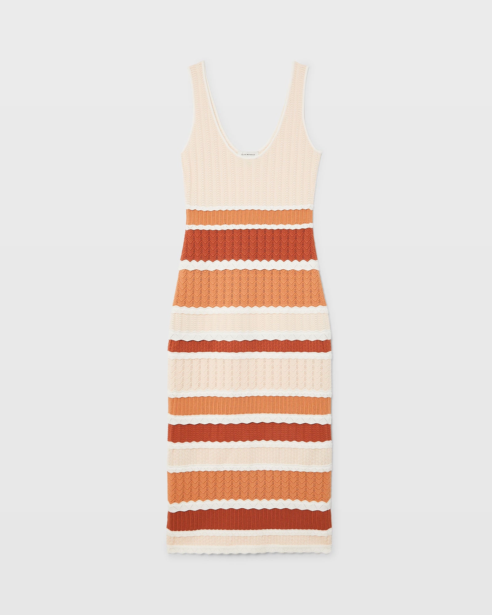 CLUB MONACO - Robe à points mélangés - Terre Cuite